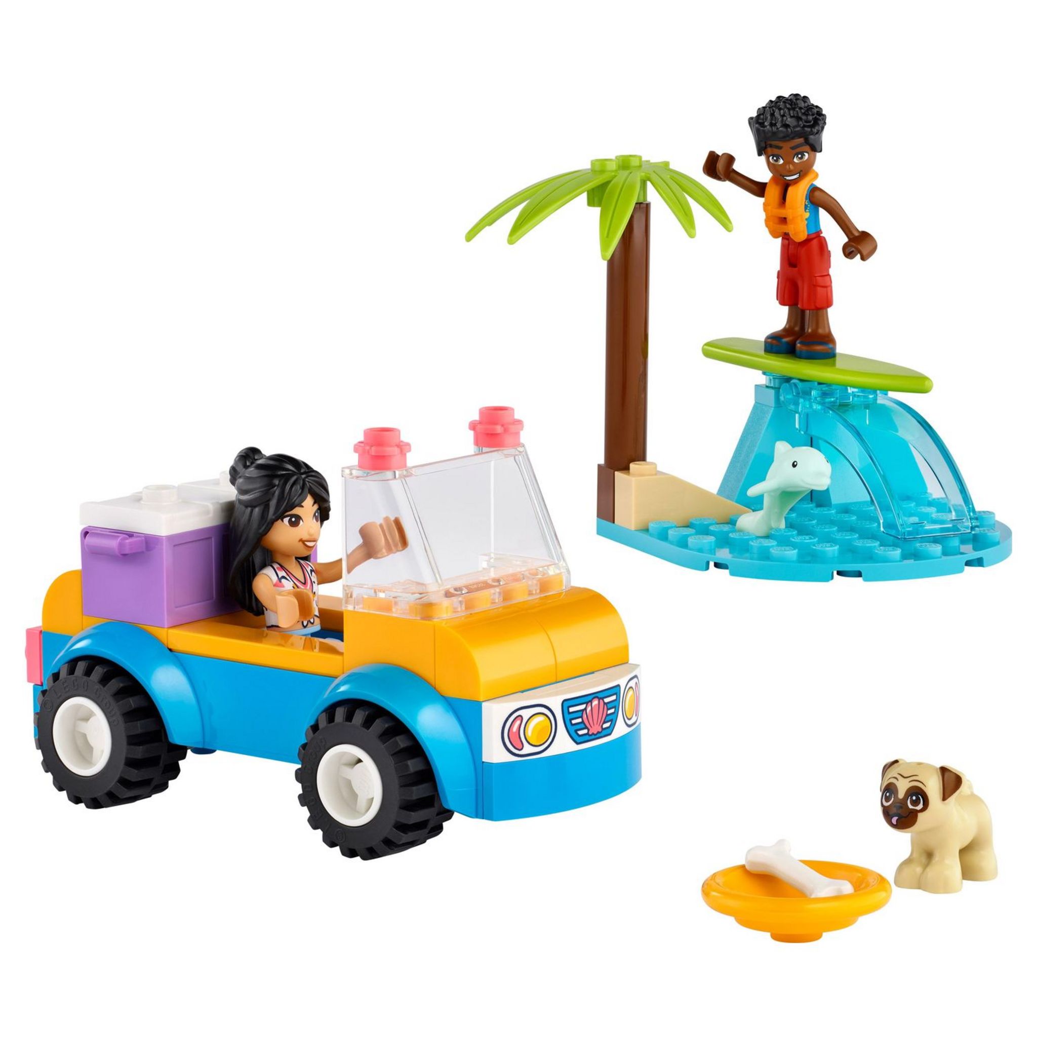 Voir la diapositive 8 : LEGO Friends  41725 - La Journée à la Plage en Buggy, Jouet avec Voiture, Planche de Surf, Mini-Poupées, plus Figurines d'Animaux Dauphin et Chien