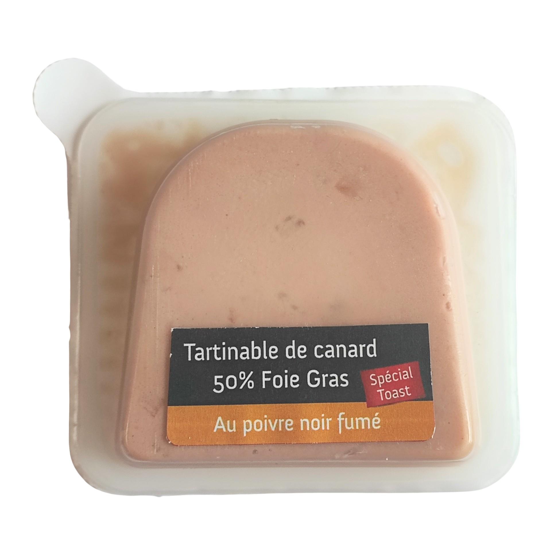 Tartinable de foie gras de canard au poivre fumé 100g