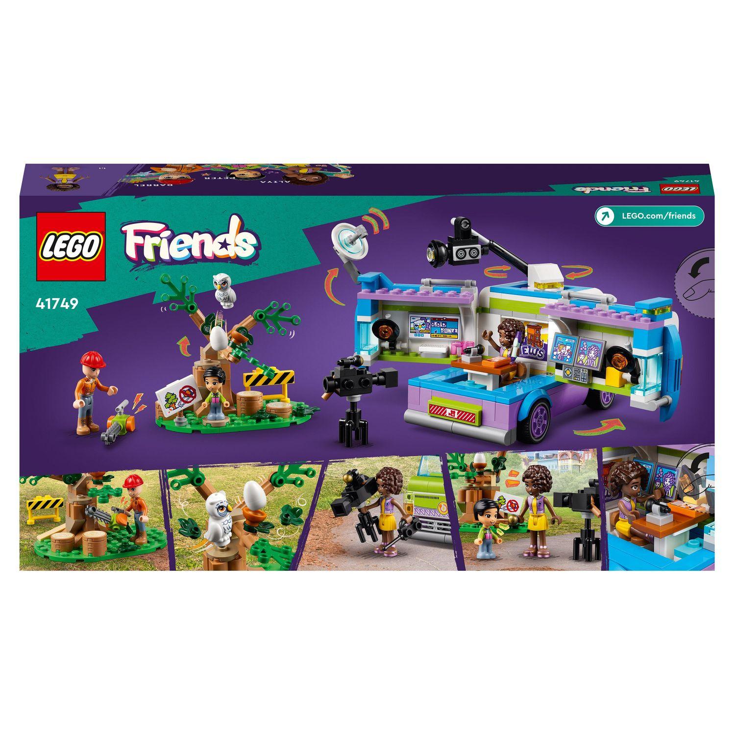 Voir la diapositive 2 : LEGO Friends 41749 - Le Camion de Reportage, Set de Sauvetage d'Animaux, Imaginer Filmer un Reportage, avec Jouet de Camion, Figurine Hibou et Mini-Poupée Aliya