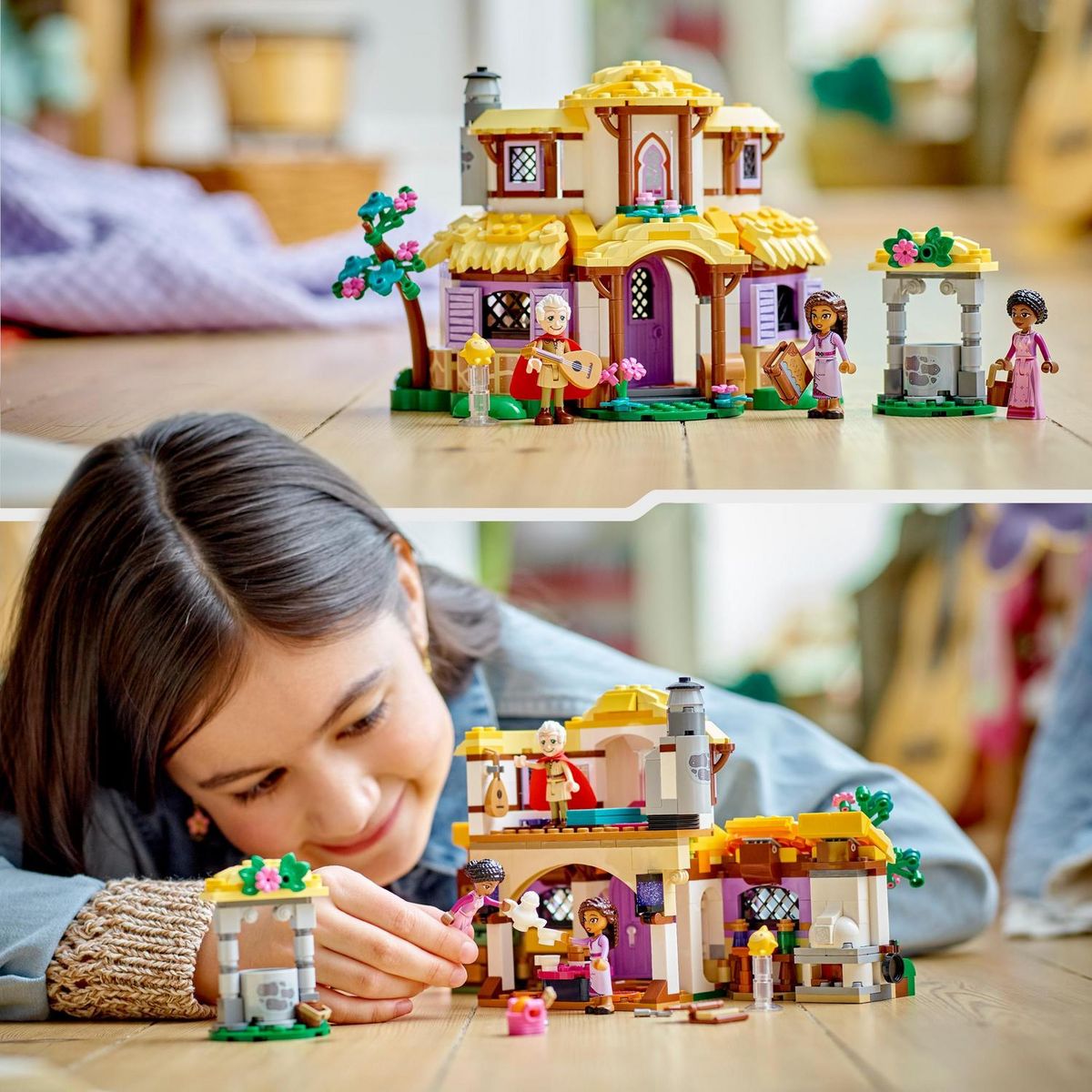 LEGO LEGO | Disney Wish 43231 La Chaumière d'Asha, Maison de Poupées avec Mini Poupées Asha, Sakina et Sabino et Figurine Star