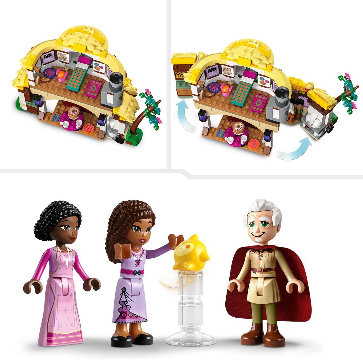 LEGO LEGO | Disney Wish 43231 La Chaumière d'Asha, Maison de Poupées avec Mini Poupées Asha, Sakina et Sabino et Figurine Star