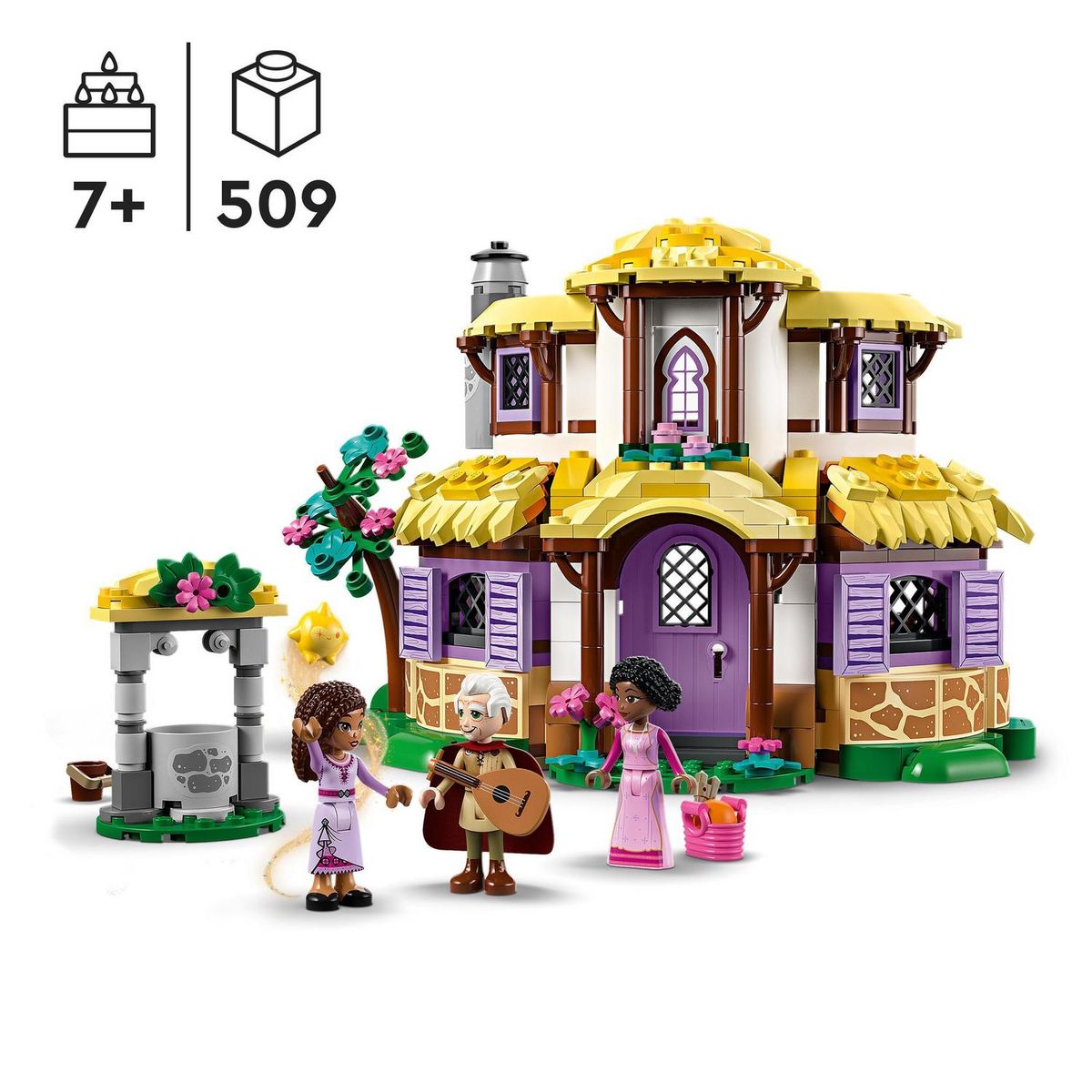 LEGO LEGO | Disney Wish 43231 La Chaumière d'Asha, Maison de Poupées avec Mini Poupées Asha, Sakina et Sabino et Figurine Star