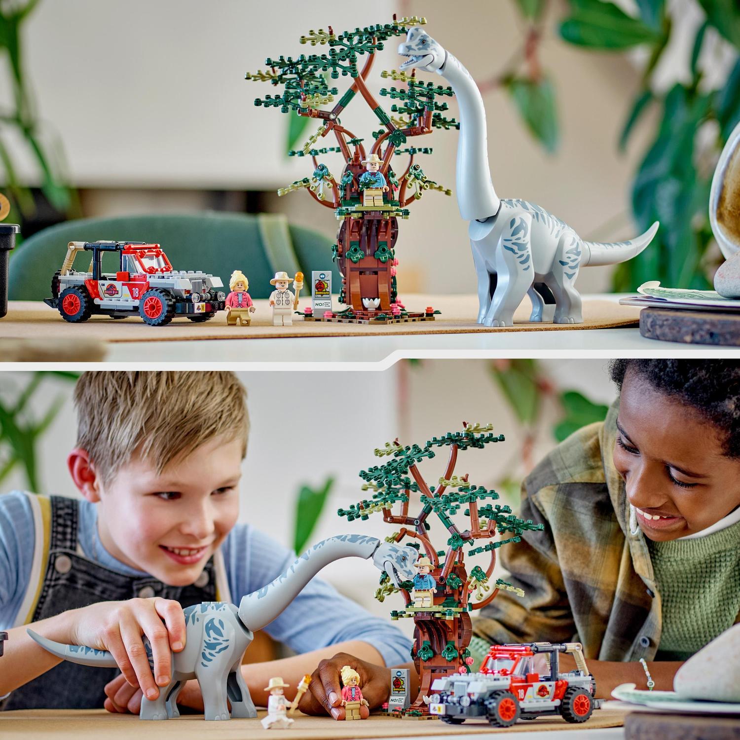 Voir la diapositive 3 : LEGO LEGO Jurassic Park 76960 La Découverte du Brachiosaure, Jouet avec Figurine de Dinosaure et Voiture