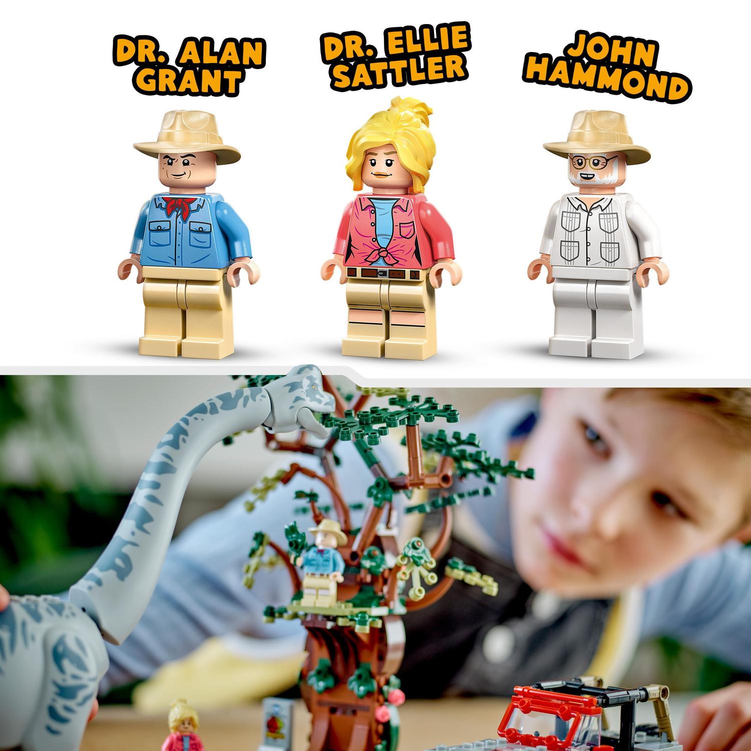 Voir la diapositive 5 : LEGO LEGO Jurassic Park 76960 La Découverte du Brachiosaure, Jouet avec Figurine de Dinosaure et Voiture