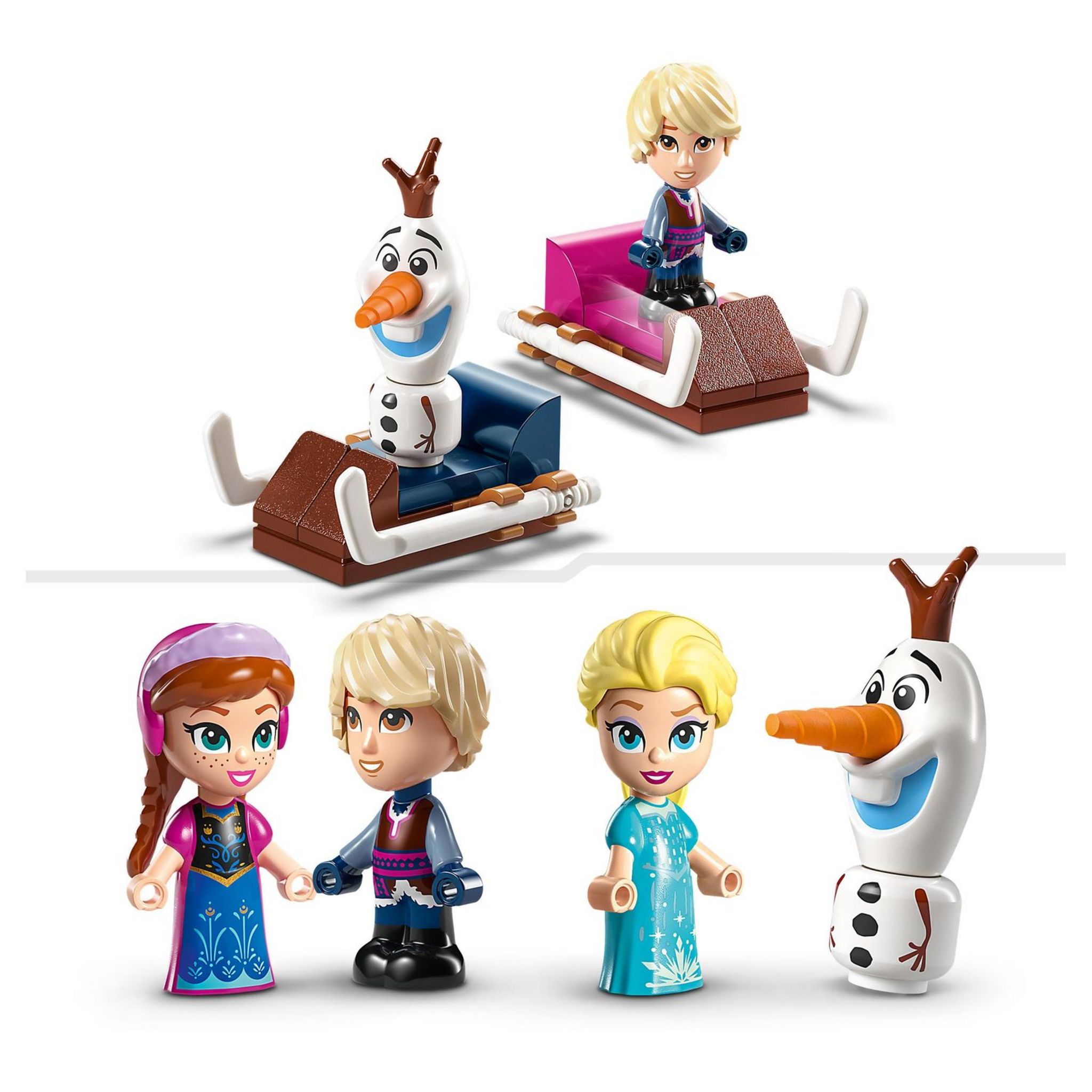 Voir la diapositive 5 : LEGO Disney Princess 43218 - Le Manège Magique d'Anna et Elsa, Jouet inspiré du Château de la Reine des Neiges avec Micro-Poupée Kristoff et Figurine Olaf
