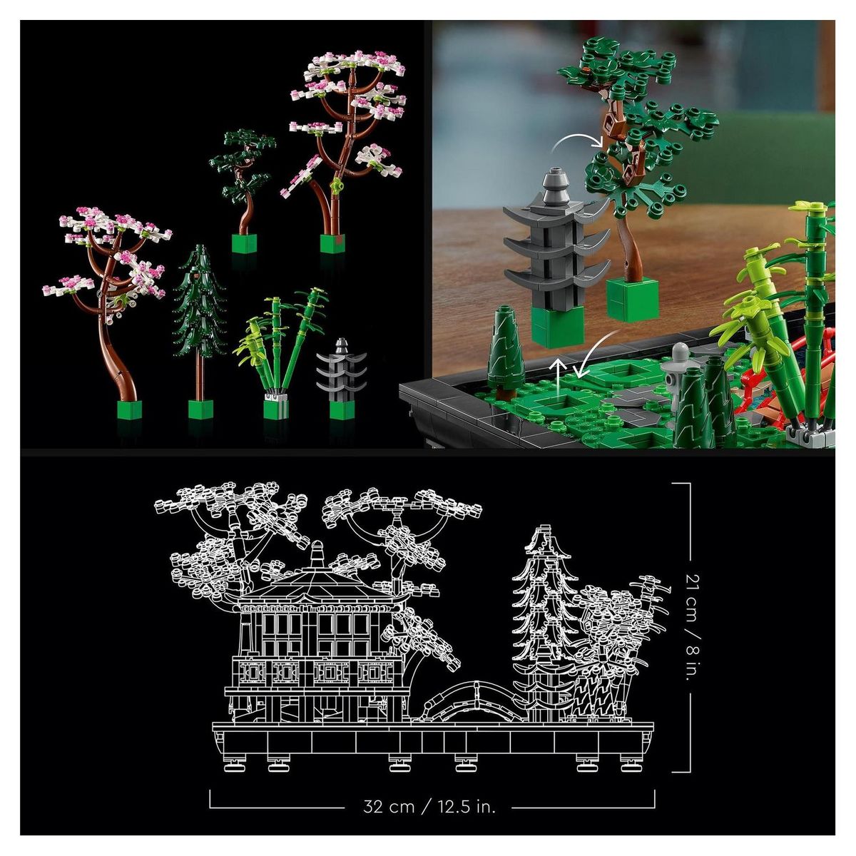 LEGO LEGO Icons 10315 Le Jardin Paisible, Kit de Jardinage Botanique Zen pour Adultes, Cadeau pour Femmes, Hommes