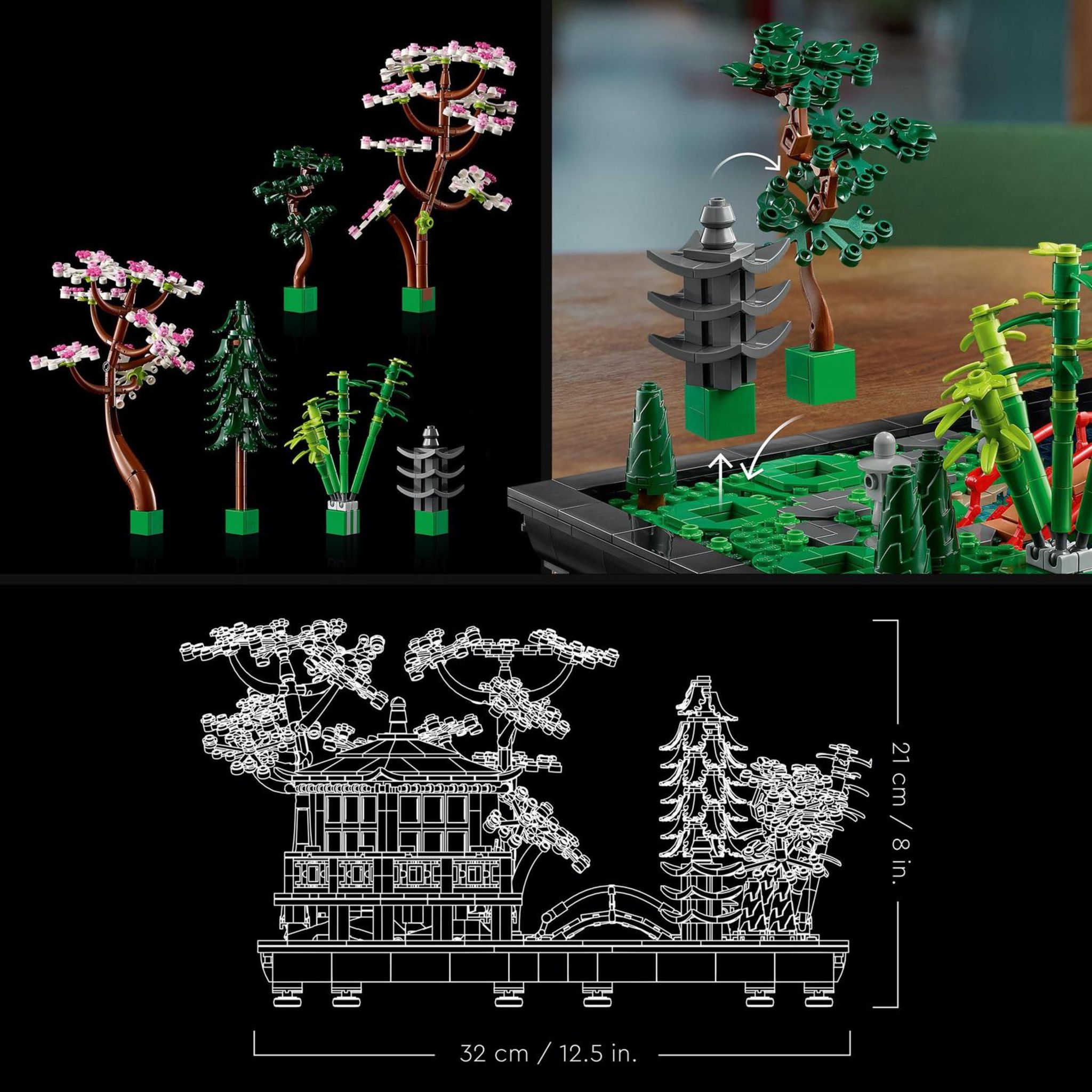 Voir la diapositive 10 : LEGO LEGO Icons 10315 Le Jardin Paisible, Kit de Jardinage Botanique Zen pour Adultes, Cadeau pour Femmes, Hommes