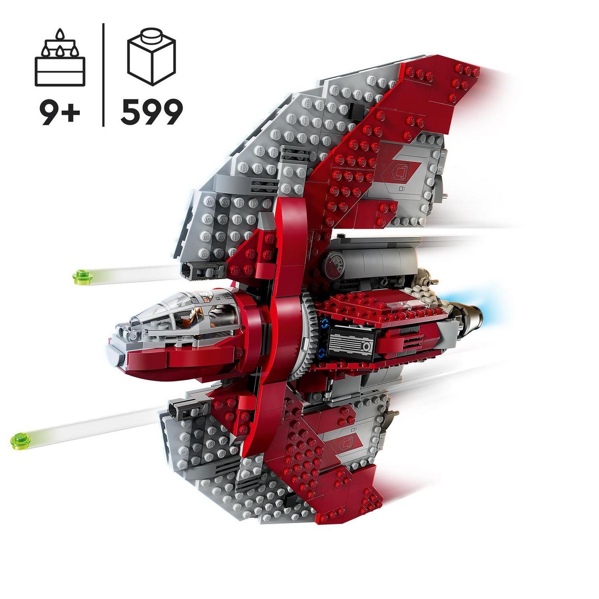 LEGO LEGO Star Wars La Navette T-6 d'Ahsoka Tano 75362, Vaisseau Lance-Tenons, 4 Personnages