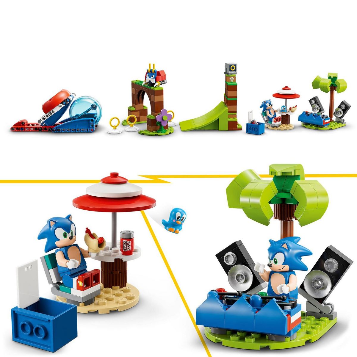 LEGO LEGO Sonic the Hedgehog 76990 Sonic et le Défi de la Sphère de Vitesse, Jouet pour Enfants avec Figurines