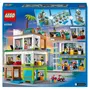 LEGO City 60365 - L’Immeuble d’Habitation, Maquette Modulaire avec Chambres, Magasin, Jouet de Vélo et 6 Minifigurines
