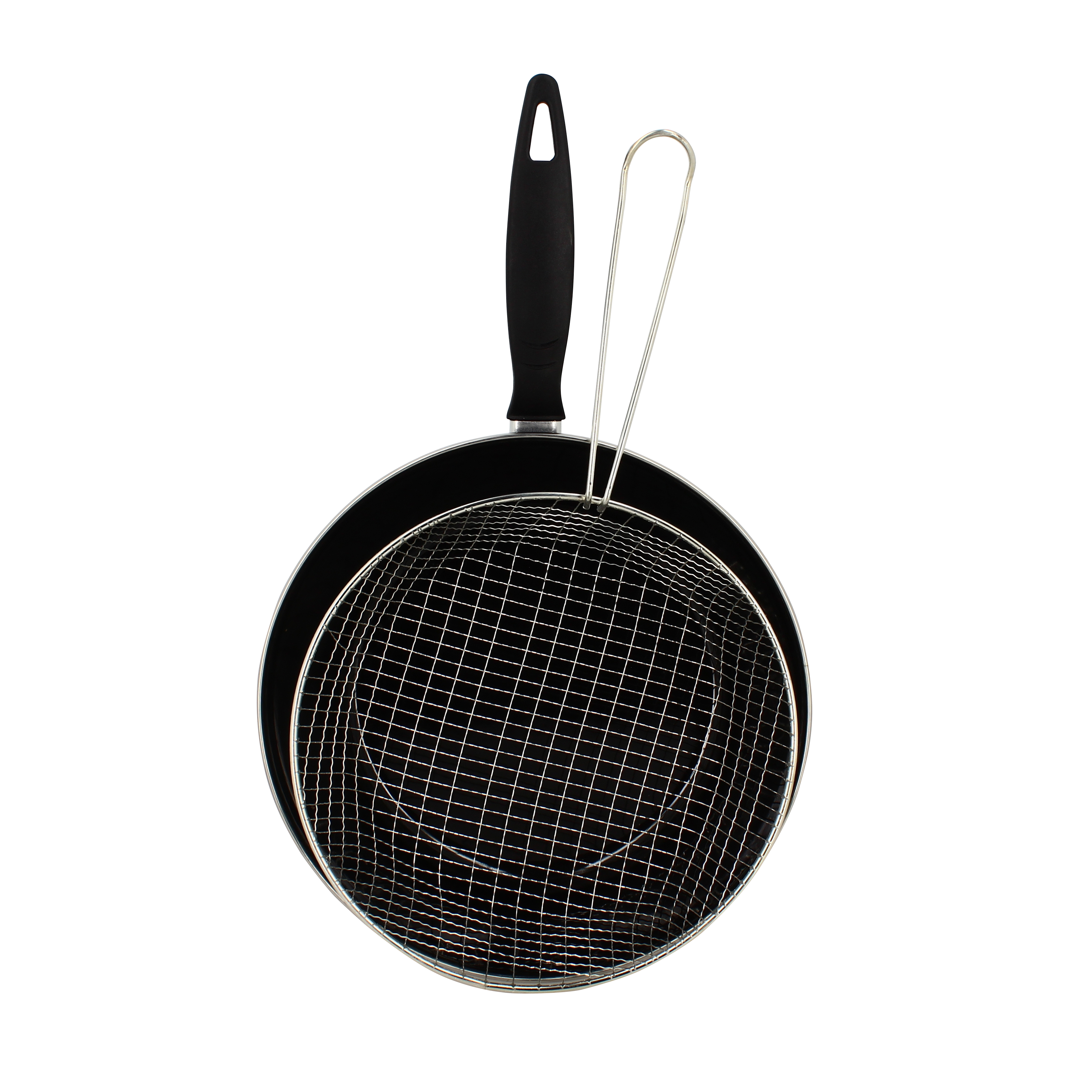 Voir la diapositive 3 : ACTUEL Poêle à friture induction acier émaillé 26 cm