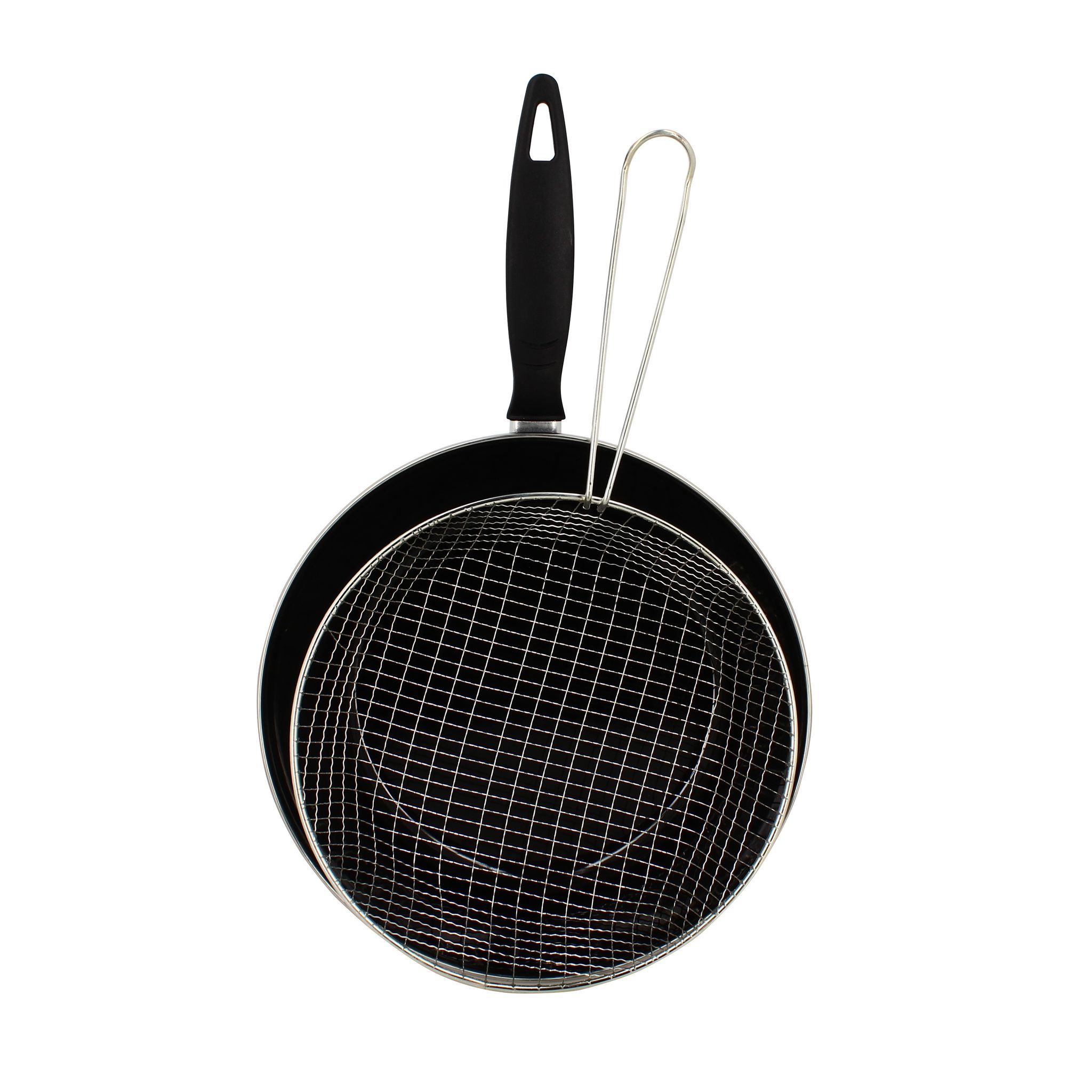 Voir la diapositive 3 : ACTUEL Poêle à friture induction acier émaillé 26 cm