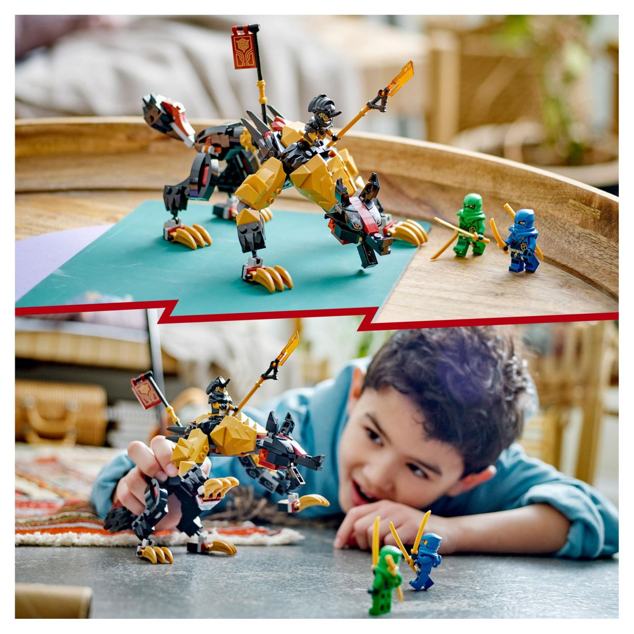 Voir la diapositive 3 : LEGO NINJAGO 71790 - Le Chien de Combat Dragon Imperium, Jouet de Ninja avec Monstre, Figurine Mythique Articulée et 3 Minifigurines