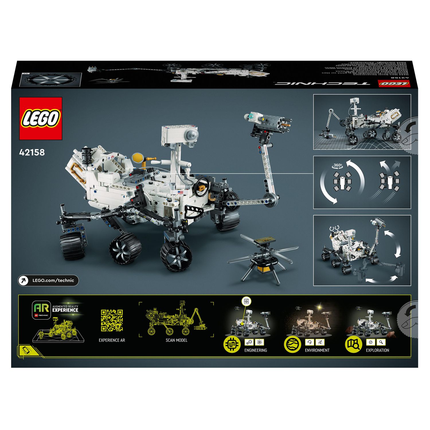 Voir la diapositive 2 : LEGO Technic 42158 NASA Mars Rover Perseverance, Jouet Découverte de l'Espace, avec AR App