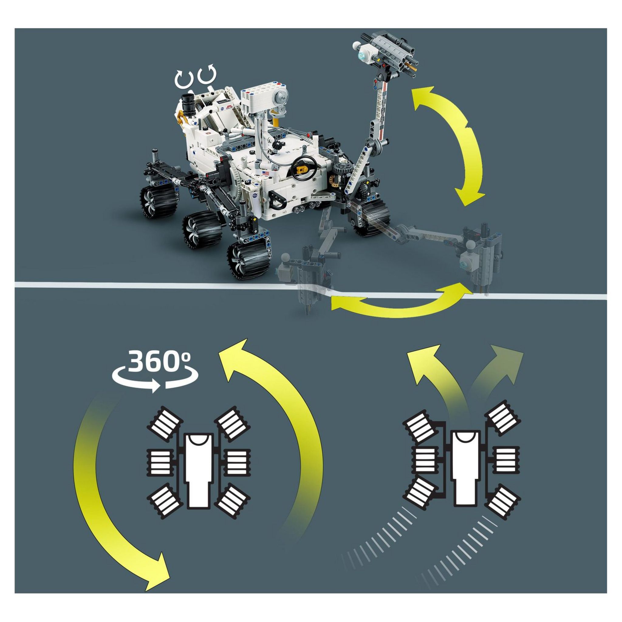 Voir la diapositive 5 : LEGO Technic 42158 - NASA Mars Rover Persévérance, Avec AR App Expérience, Découverte de la Science et de l'Espace, Jouet de Construction d'Ingénierie de Véhicule