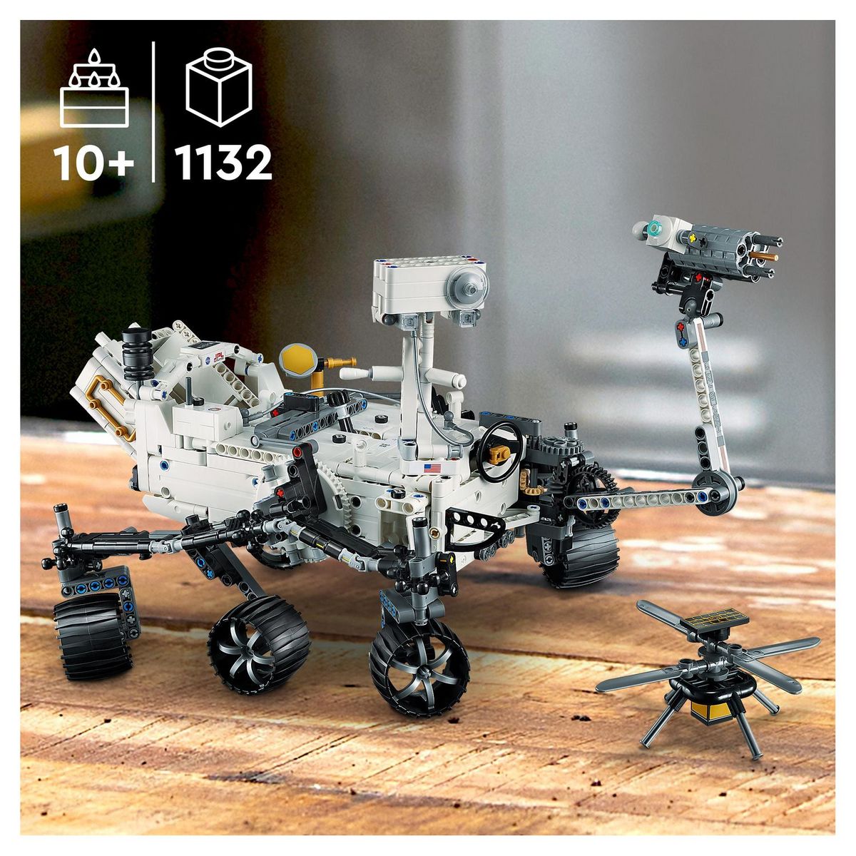 LEGO Technic 42158 - NASA Mars Rover Persévérance, Avec AR App Expérience, Découverte de la Science et de l'Espace, Jouet de Construction d'Ingénierie de Véhicule