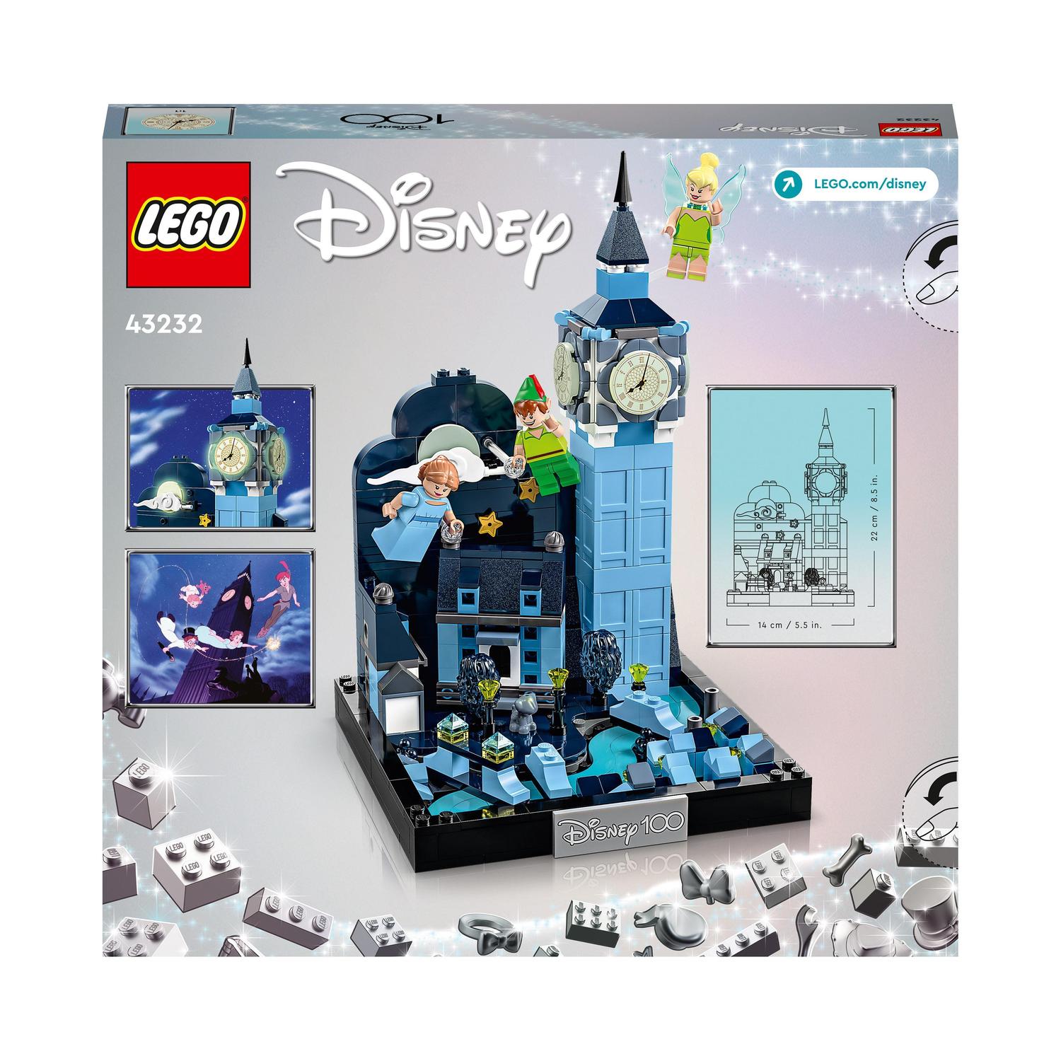 Voir la diapositive 2 : LEGO LEGO Disney 43232 Le Vol de Peter Pan et Wendy au-dessus de Londres, Maquette Big Ben, avec Fée Clochette