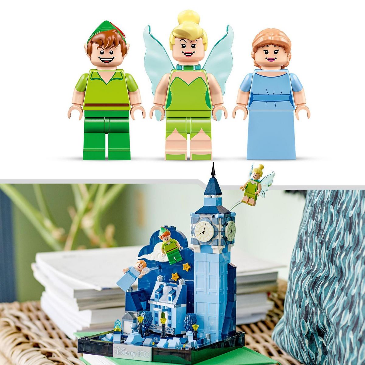 LEGO LEGO Disney 43232 Le Vol de Peter Pan et Wendy au-dessus de Londres, Maquette Big Ben, avec Fée Clochette