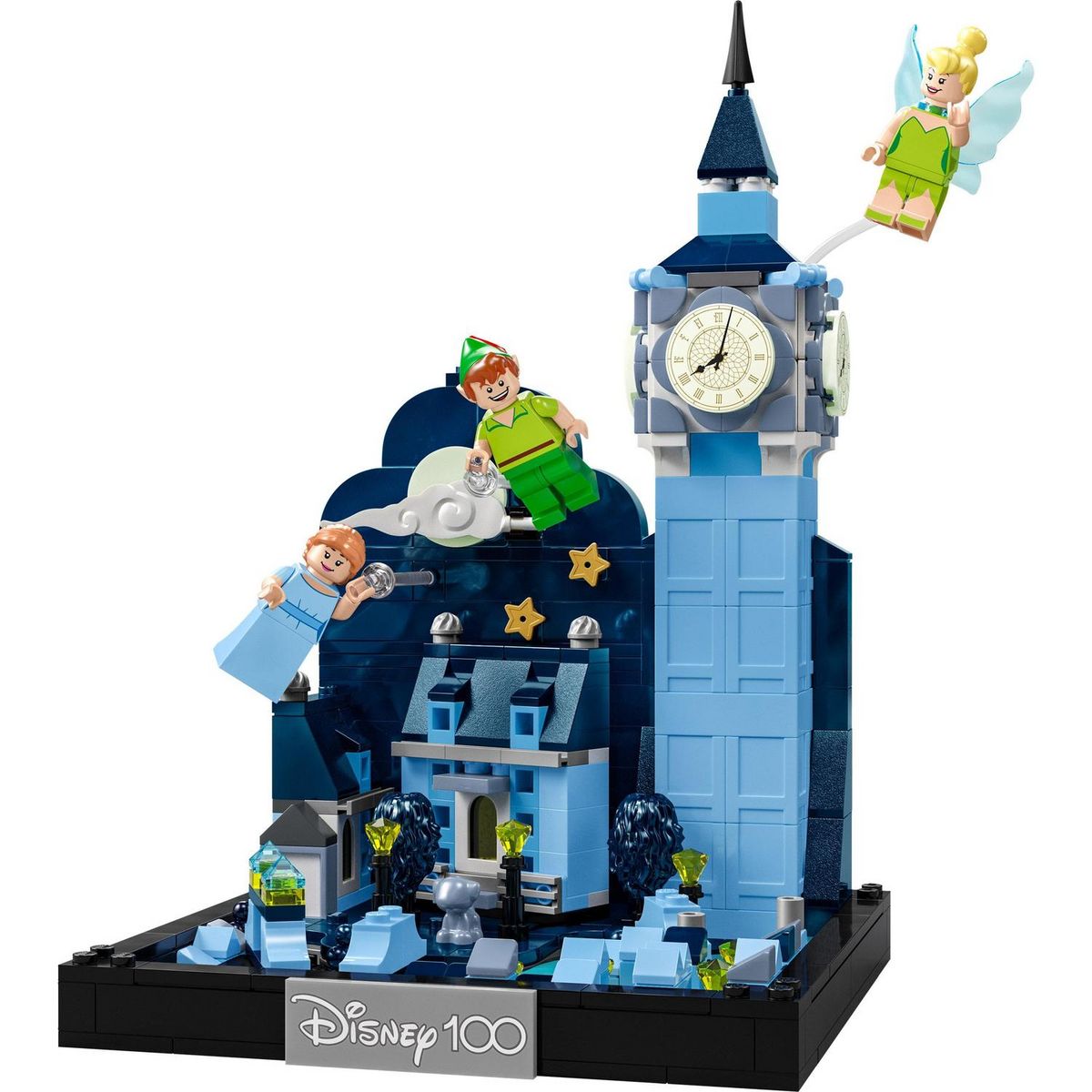LEGO LEGO Disney 43232 Le Vol de Peter Pan et Wendy au-dessus de Londres, Maquette Big Ben, avec Fée Clochette
