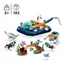 LEGO City 60377 - Le Bateau d’Exploration Sous-Marine, Jouet avec Mini Sous-Marin, Requin, Crabe, Tortue, Raie et Figurines Animaux Marins, Set de Plongée Sous-Marine