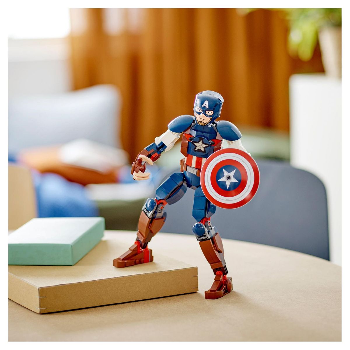LEGO LEGO Marvel 76258 La Figurine de Captain America avec Bouclier, Jouet et Décoration Avengers
