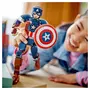 LEGO LEGO Marvel 76258 La Figurine de Captain America avec Bouclier, Jouet et Décoration Avengers