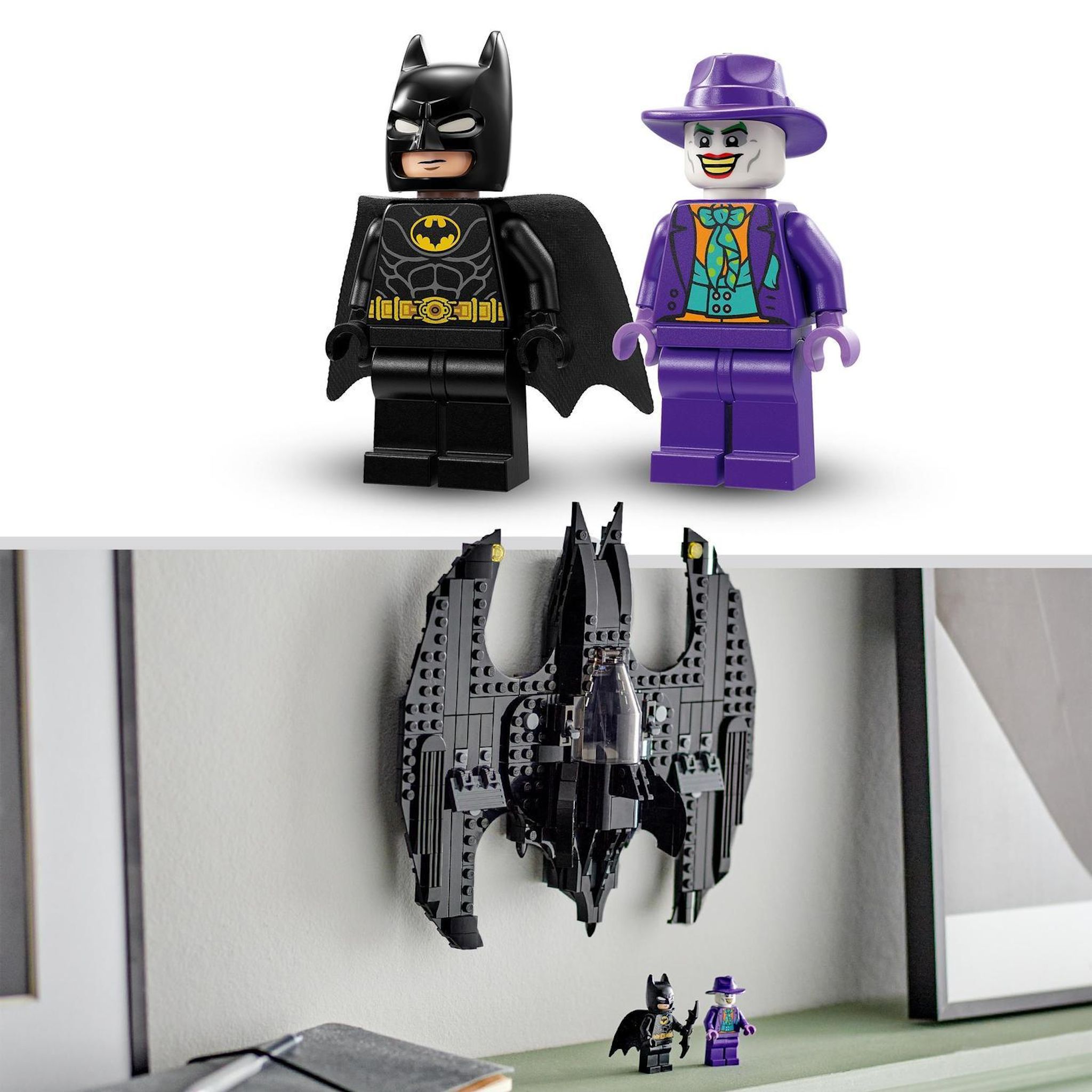 Voir la diapositive 6 : LEGO LEGO DC 76265 Batwing : Batman Contre le Joker, Jouet d'Avion Iconique du Film 1989 avec 2 Minifigurines