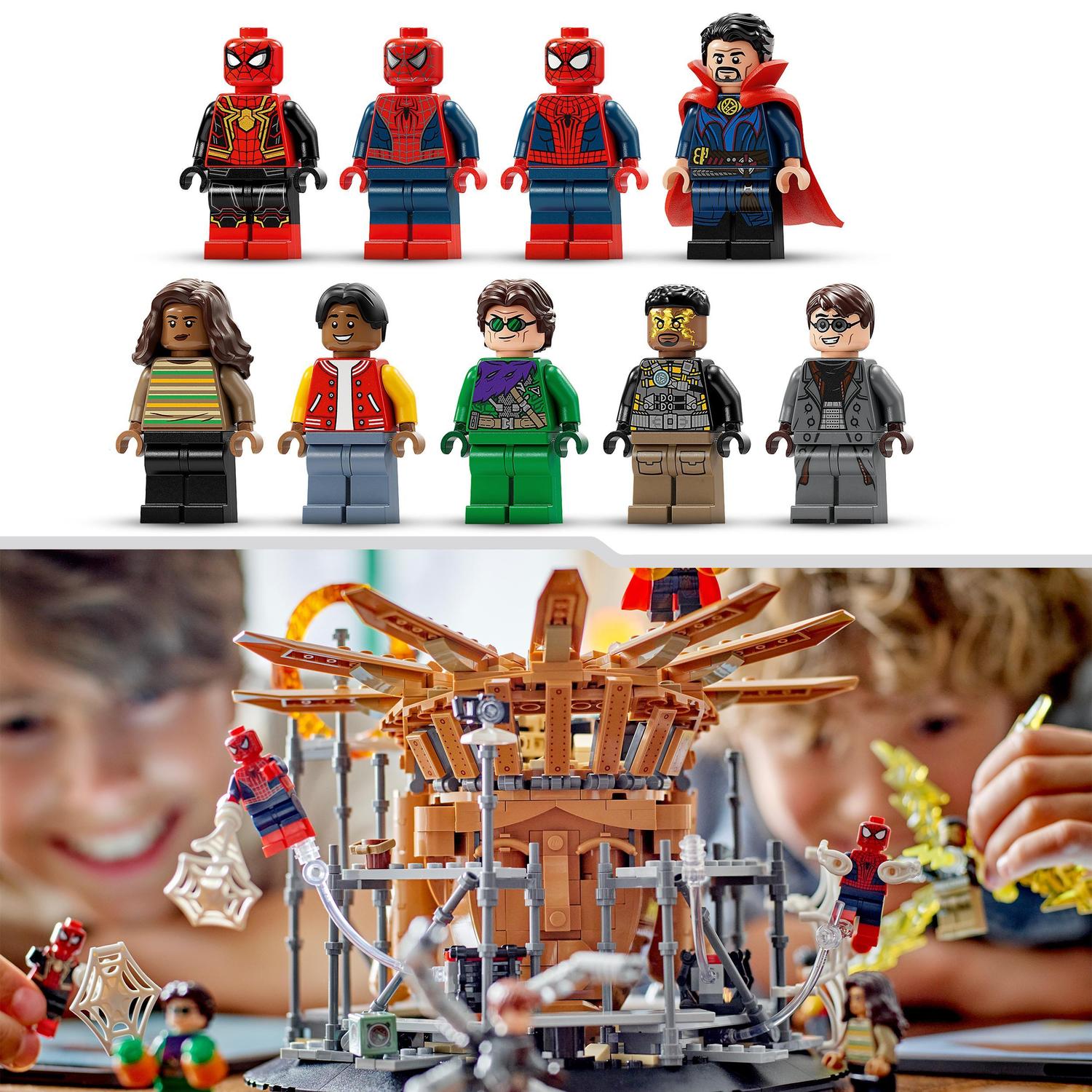 Voir la diapositive 4 : LEGO LEGO Marvel 76261 Le Combat Final de Spider-Man : No Way Home, Jouet avec 3 Peter Parkers, Bouffon Vert, Electro