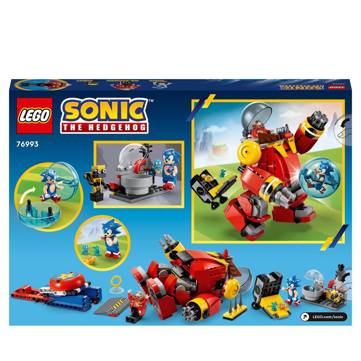 LEGO LEGO Sonic the Hedgehog 76993 Sonic contre le Death Egg Robot du Dr. Eggman, Jouet pour Enfants, avec 6 Personnages