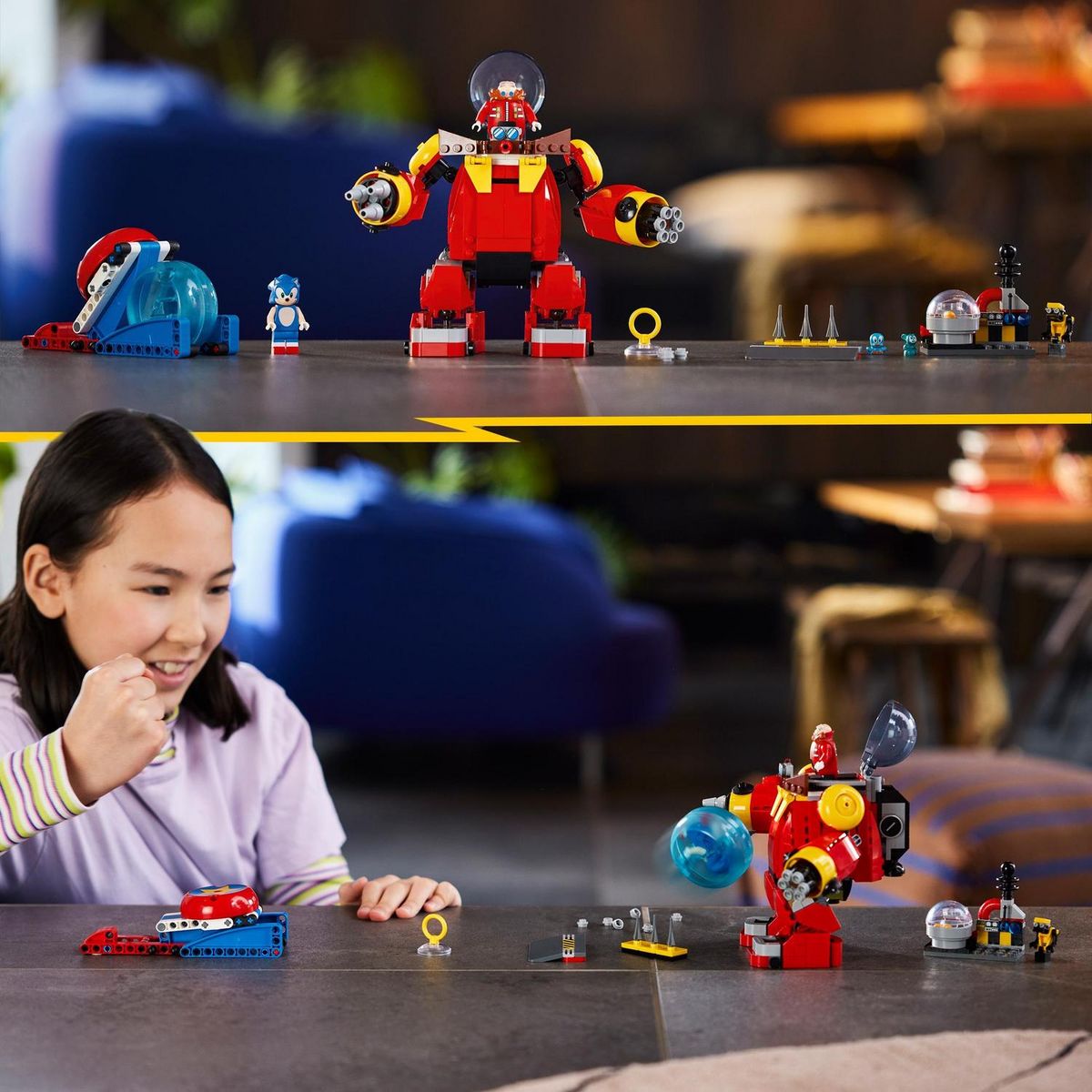LEGO LEGO Sonic the Hedgehog 76993 Sonic contre le Death Egg Robot du Dr. Eggman, Jouet pour Enfants, avec 6 Personnages