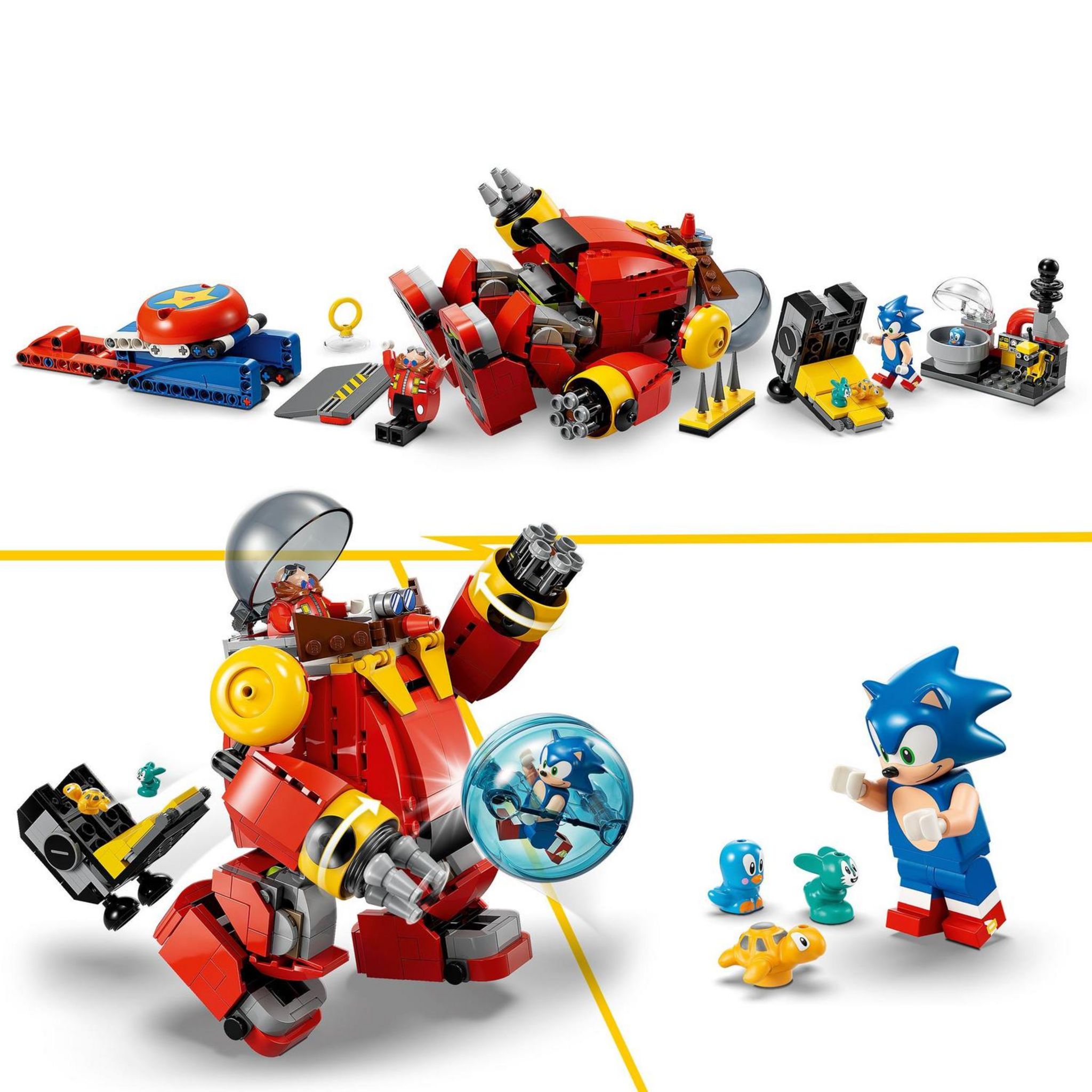 Voir la diapositive 6 : LEGO LEGO Sonic the Hedgehog 76993 Sonic contre le Death Egg Robot du Dr. Eggman, Jouet pour Enfants, avec 6 Personnages