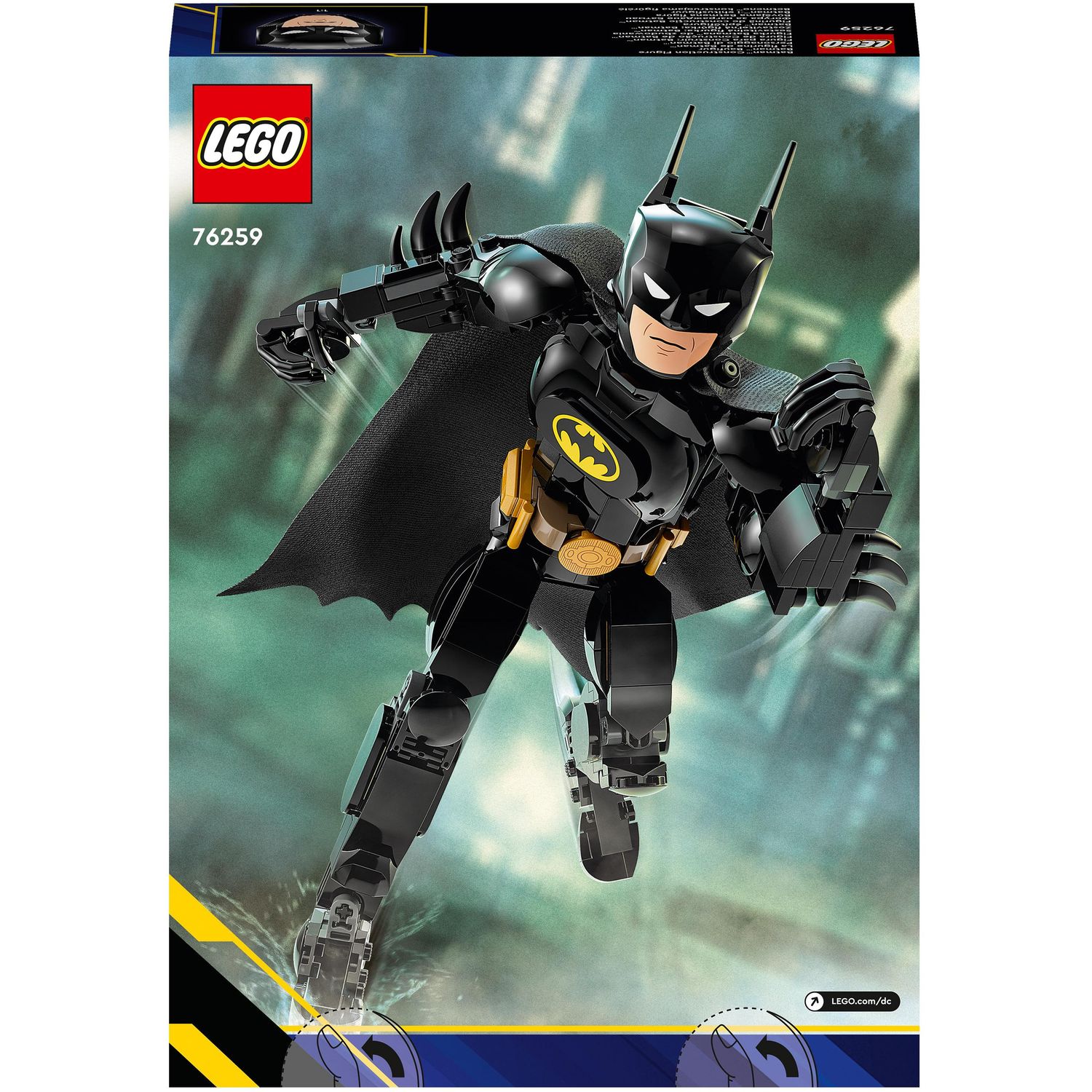 Voir la diapositive 2 : LEGO DC Comics 76259 - La Figurine de Batman, Jouet de Construction et Décoration Super-héros avec Cape, Basé sur le Film Batman 1989