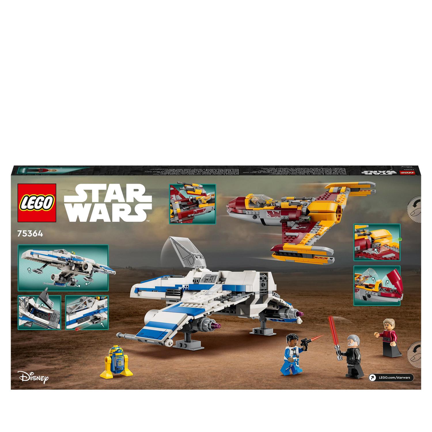 Voir la diapositive 2 : LEGO LEGO Star Wars L'E-Wing de la Nouvelle République Contre le Chasseur de Shin Hati 75364