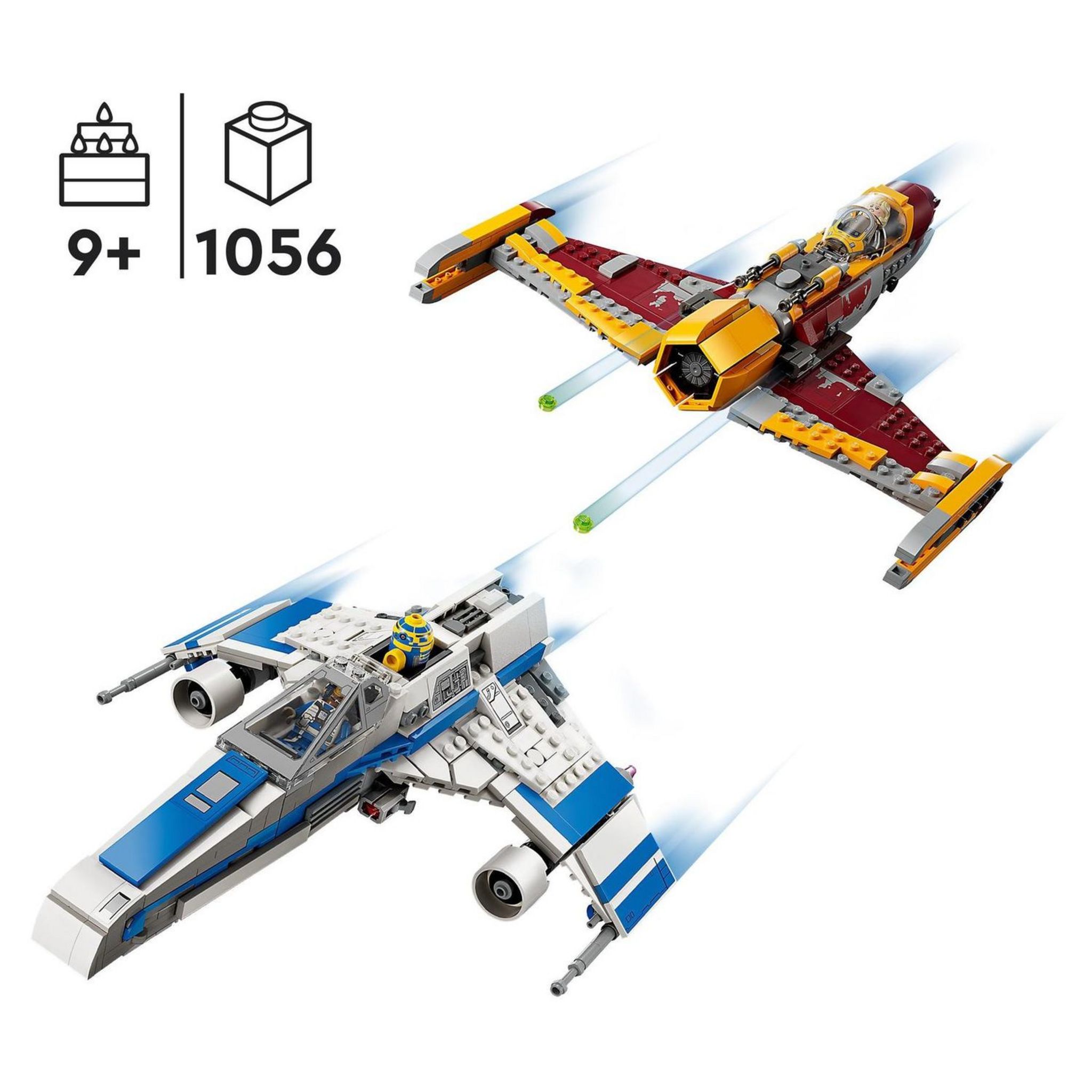 Voir la diapositive 14 : LEGO LEGO Star Wars L'E-Wing de la Nouvelle République Contre le Chasseur de Shin Hati 75364