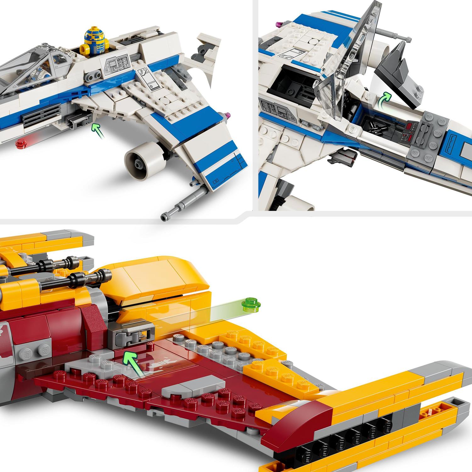 Voir la diapositive 5 : LEGO LEGO Star Wars L'E-Wing de la Nouvelle République Contre le Chasseur de Shin Hati 75364
