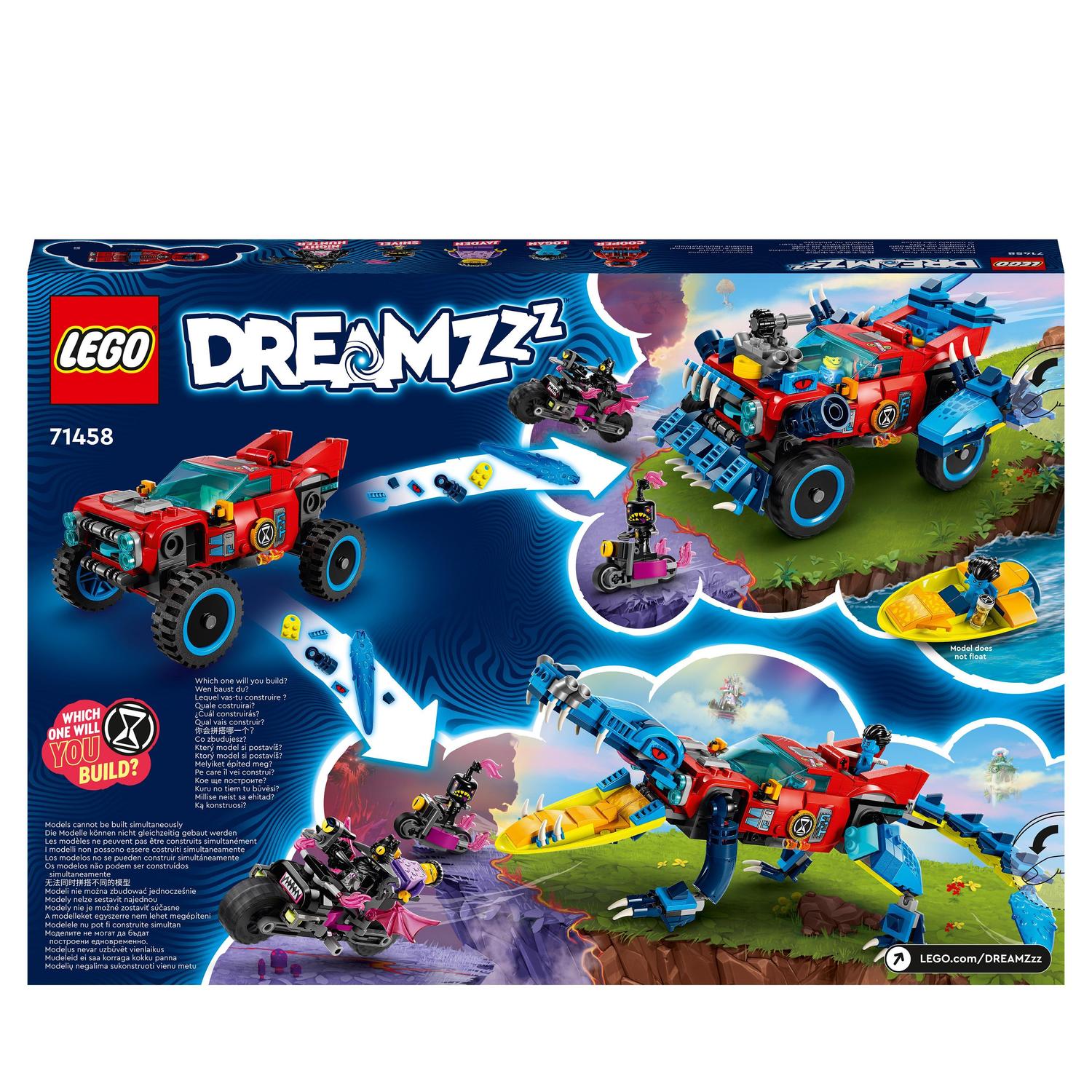 Voir la diapositive 2 : LEGO LEGO DREAMZzz 71458 La Voiture Crocodile, Jouet de Voiture 2-en-1, un Monster Truck