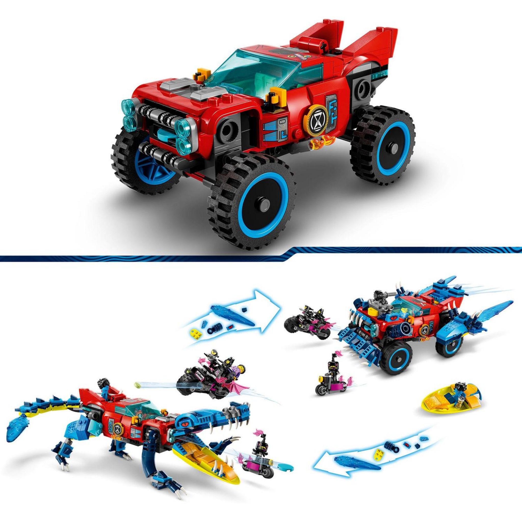 Voir la diapositive 6 : LEGO LEGO DREAMZzz 71458 La Voiture Crocodile, Jouet de Voiture 2-en-1, un Monster Truck
