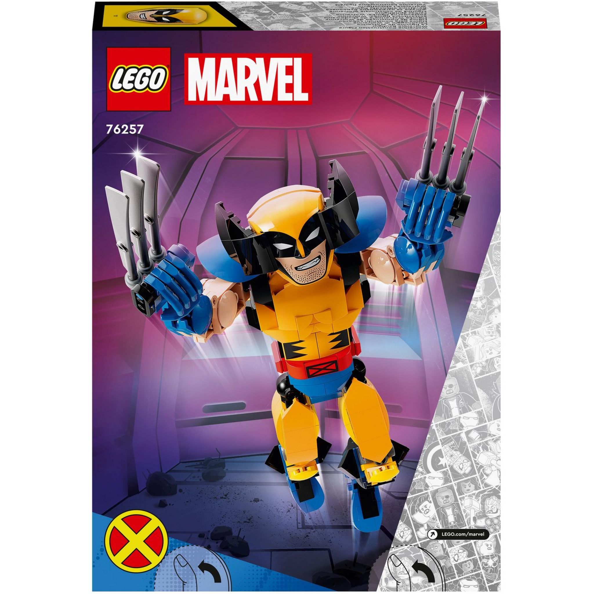 Voir la diapositive 2 : LEGO MARVEL 76257 - La Figurine de Wolverine, Set X-Men avec 6 Éléments de Griffes, Jouet de Construction, Collection de Super-Héros Emblématiques