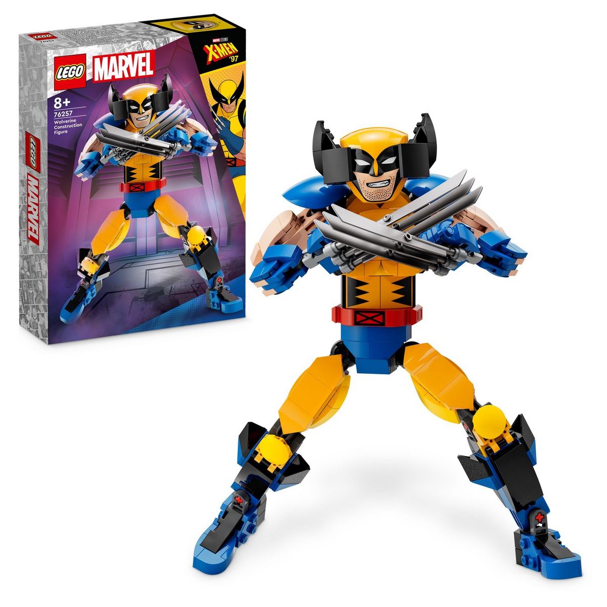 LEGO MARVEL 76257 - La Figurine de Wolverine, Set X-Men avec 6 Éléments de Griffes, Jouet de Construction, Collection de Super-Héros Emblématiques