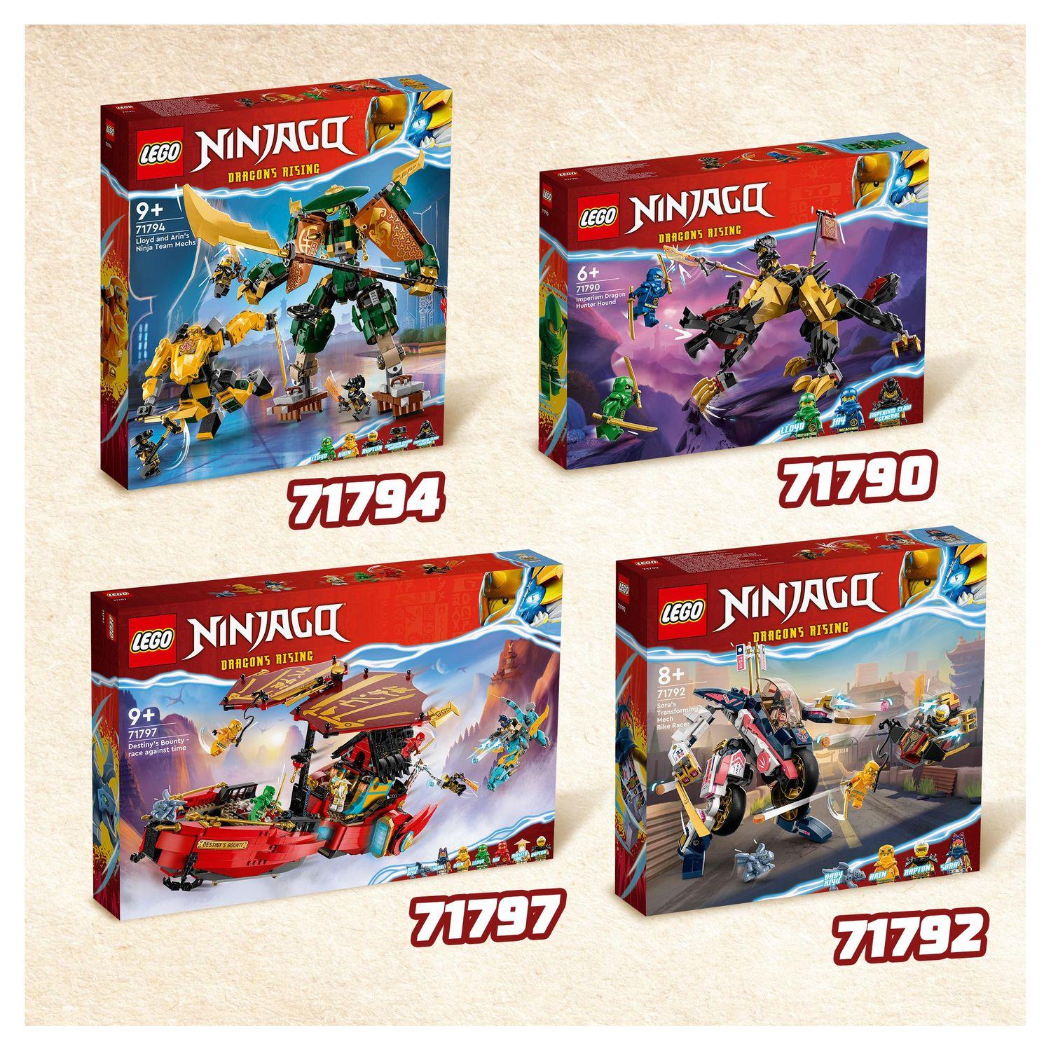 Voir la diapositive 7 : LEGO NINJAGO 71794 - L'Équipe de Robots des Ninjas Lloyd et Arin, Jouet de Ninja pour Enfants avec 2 Figurines Combinables et 5 Minifigurines