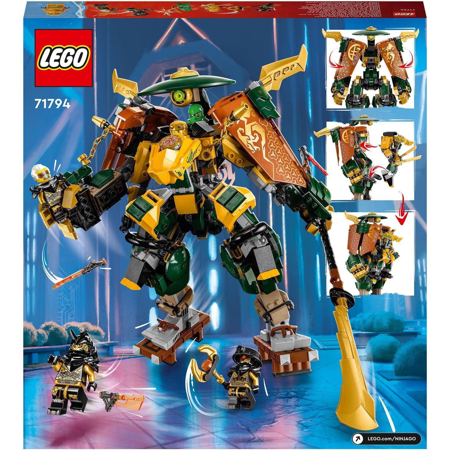 Voir la diapositive 9 : LEGO NINJAGO 71794 - L'Équipe de Robots des Ninjas Lloyd et Arin, Jouet de Ninja pour Enfants avec 2 Figurines Combinables et 5 Minifigurines