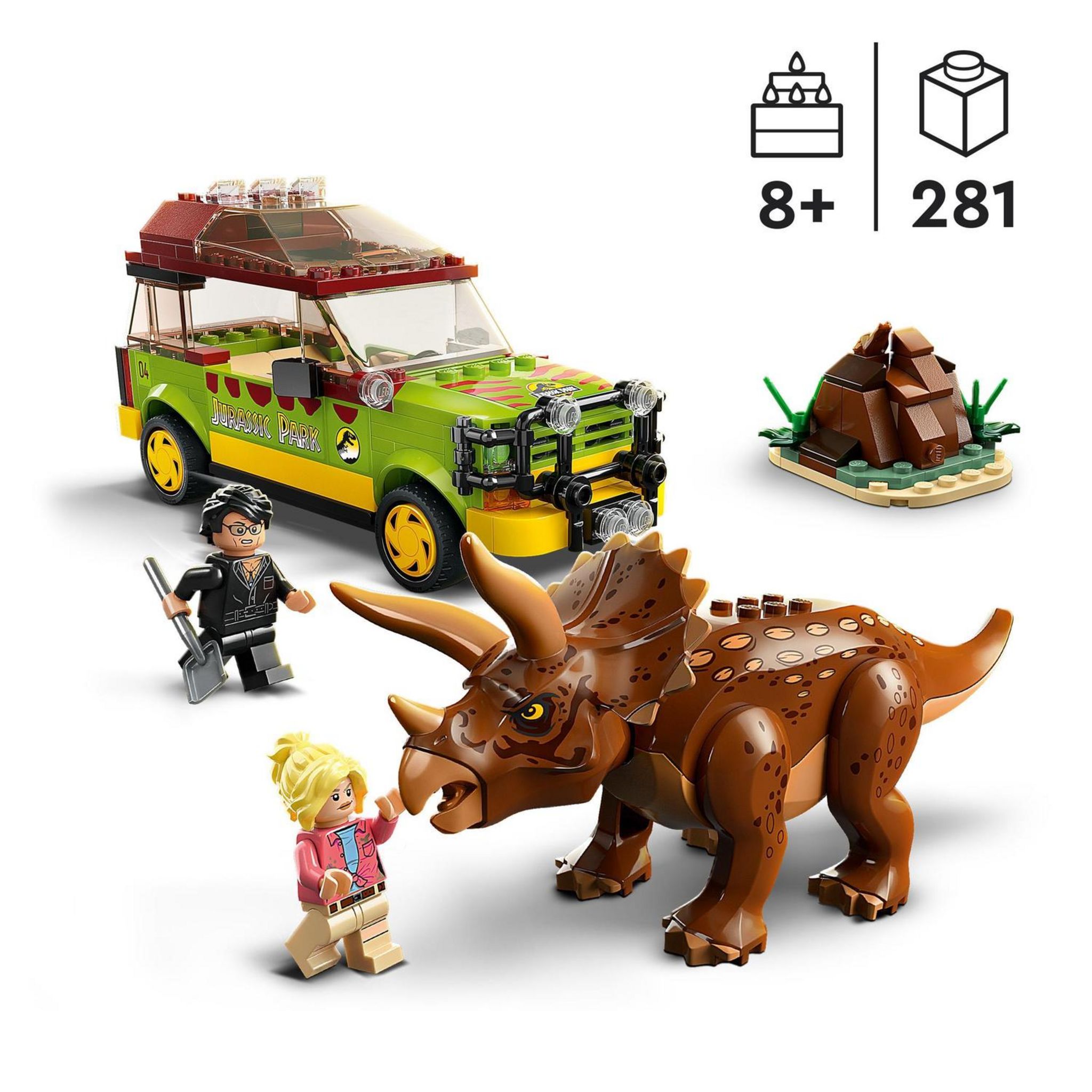Voir la diapositive 7 : LEGO LEGO Jurassic Park 76959 La Recherche du Tricératops, Jouet de Voiture avec Figurine Dinosaure
