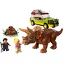 LEGO LEGO Jurassic Park 76959 La Recherche du Tricératops, Jouet de Voiture avec Figurine Dinosaure