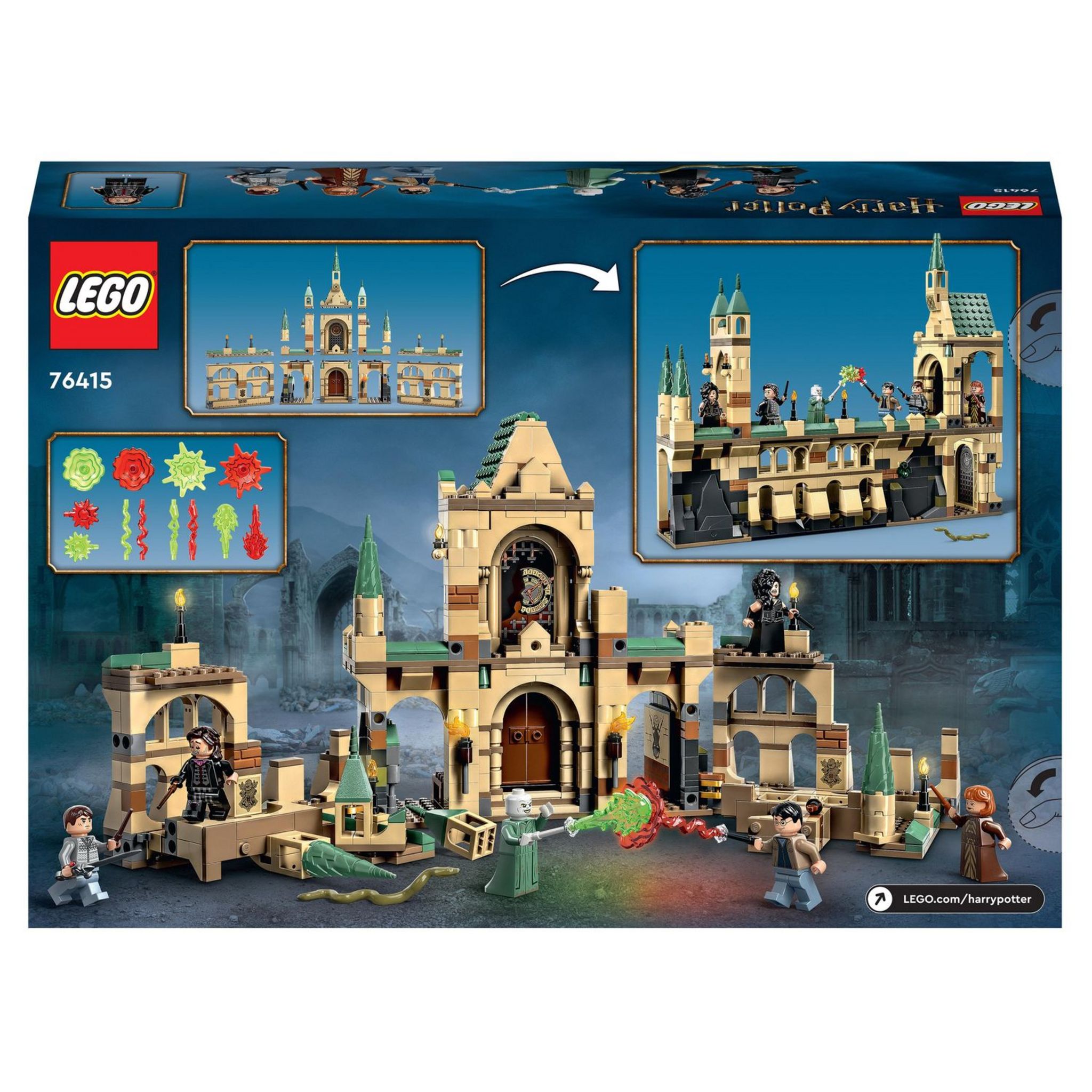 Voir la diapositive 2 : LEGO Harry Potter 76415 - La Bataille de Poudlard, Jouet de Château avec Minifigurines Voldemort, Molly Weasley et Bellatrix Lestrange plus l'Épée de Gryffondor
