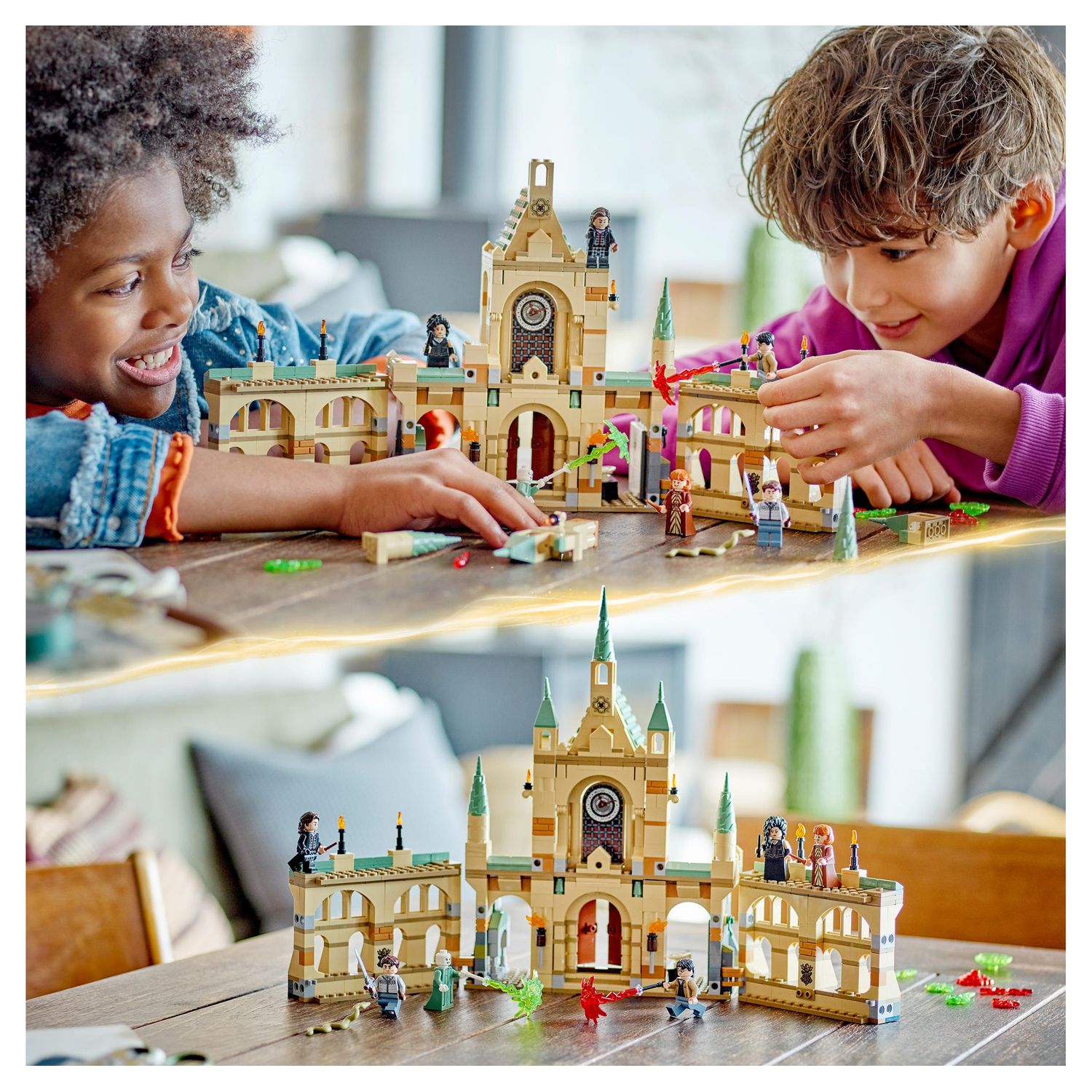 Voir la diapositive 3 : LEGO Harry Potter 76415 - La Bataille de Poudlard, Jouet de Château avec Minifigurines Voldemort, Molly Weasley et Bellatrix Lestrange plus l'Épée de Gryffondor
