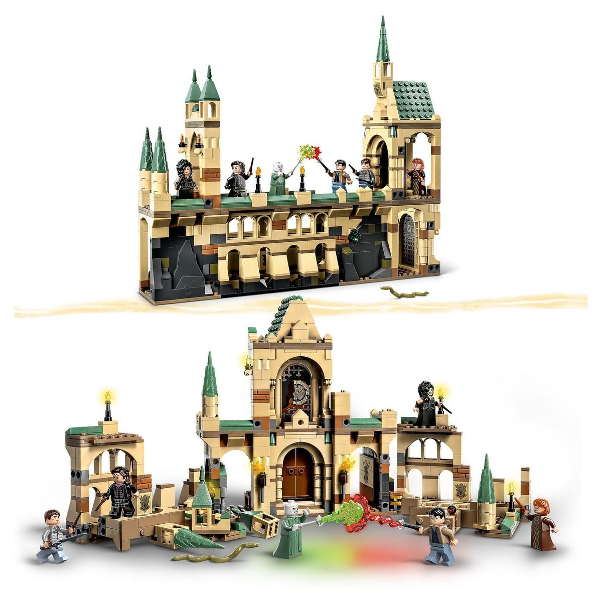 LEGO Harry Potter 76415 - La Bataille de Poudlard, Jouet de Château avec Minifigurines Voldemort, Molly Weasley et Bellatrix Lestrange plus l'Épée de Gryffondor