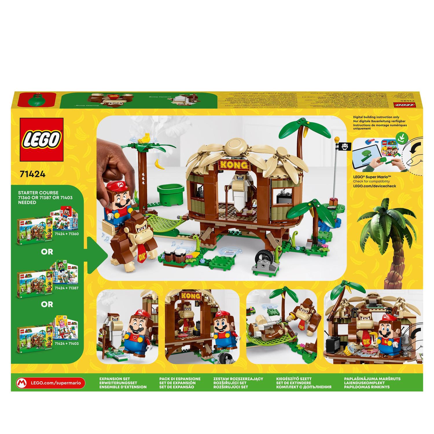 Voir la diapositive 2 : LEGO LEGO Super Mario 71424 Ensemble d'Extension La Cabane de Donkey Kong, Jouet à Combiner avec Pack de Démarrage