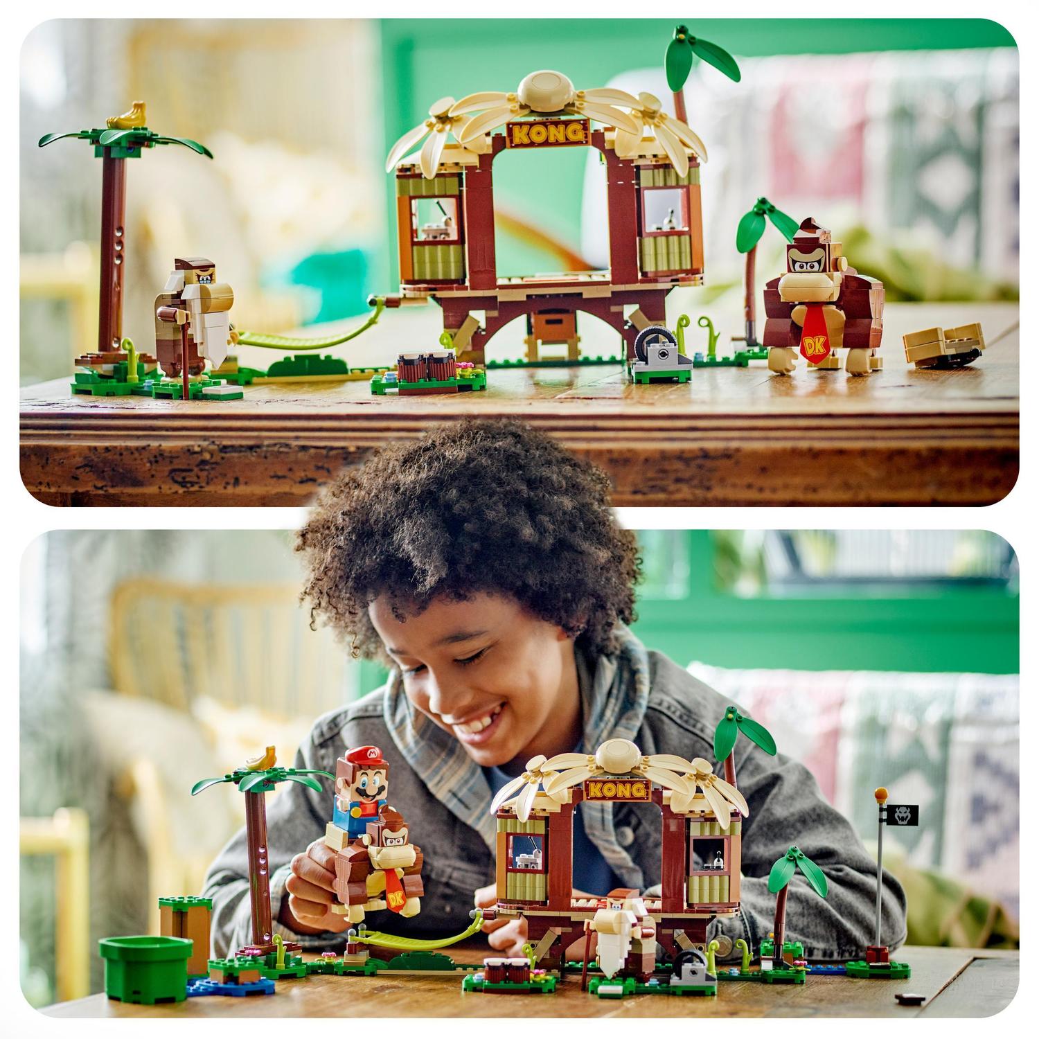 Voir la diapositive 3 : LEGO LEGO Super Mario 71424 Ensemble d'Extension La Cabane de Donkey Kong, Jouet à Combiner avec Pack de Démarrage