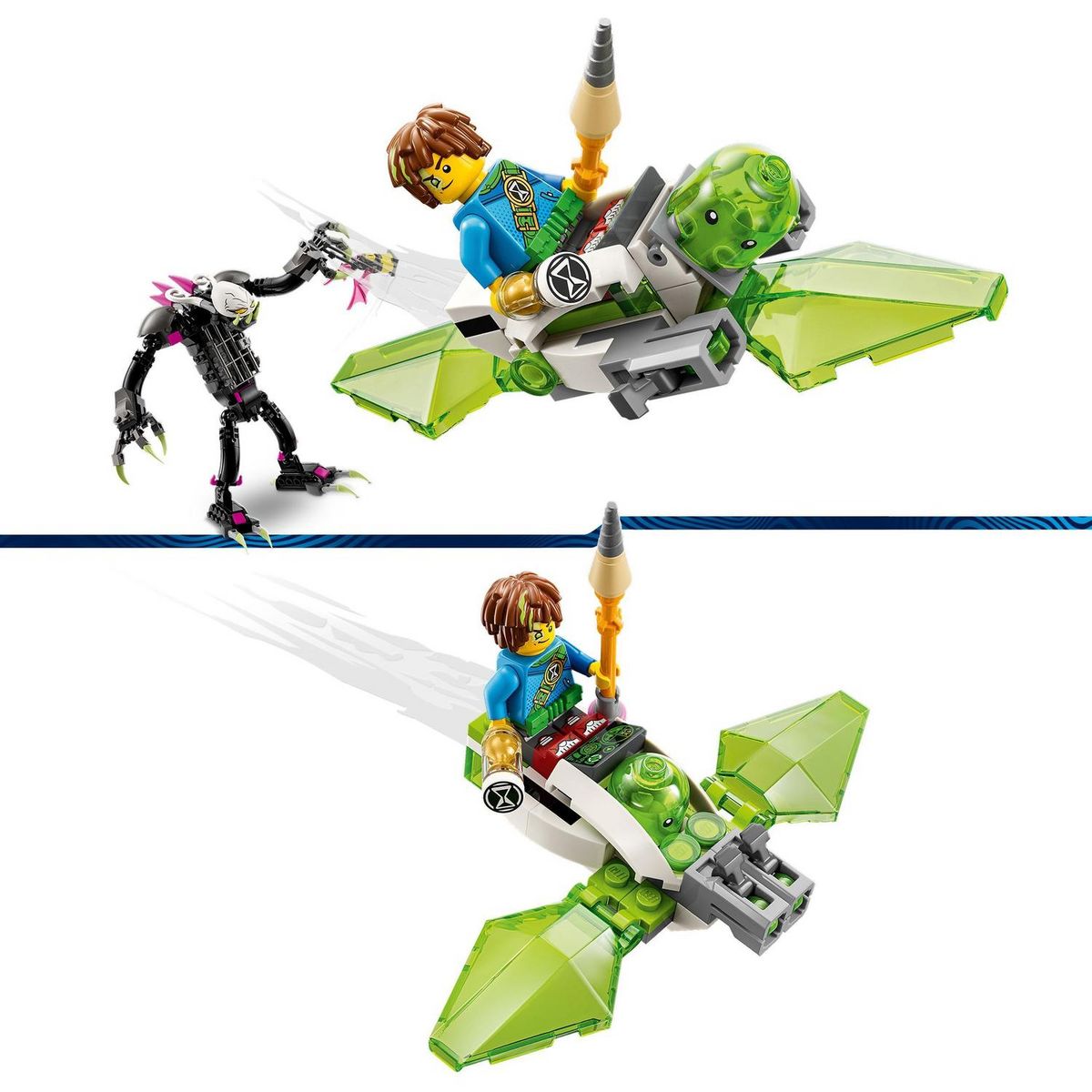 LEGO LEGO DREAMZzz 71455 Le Monstre-Cage, Jouet avec Figurines de Z-Blob en Mini-Avion ou Moto Volante