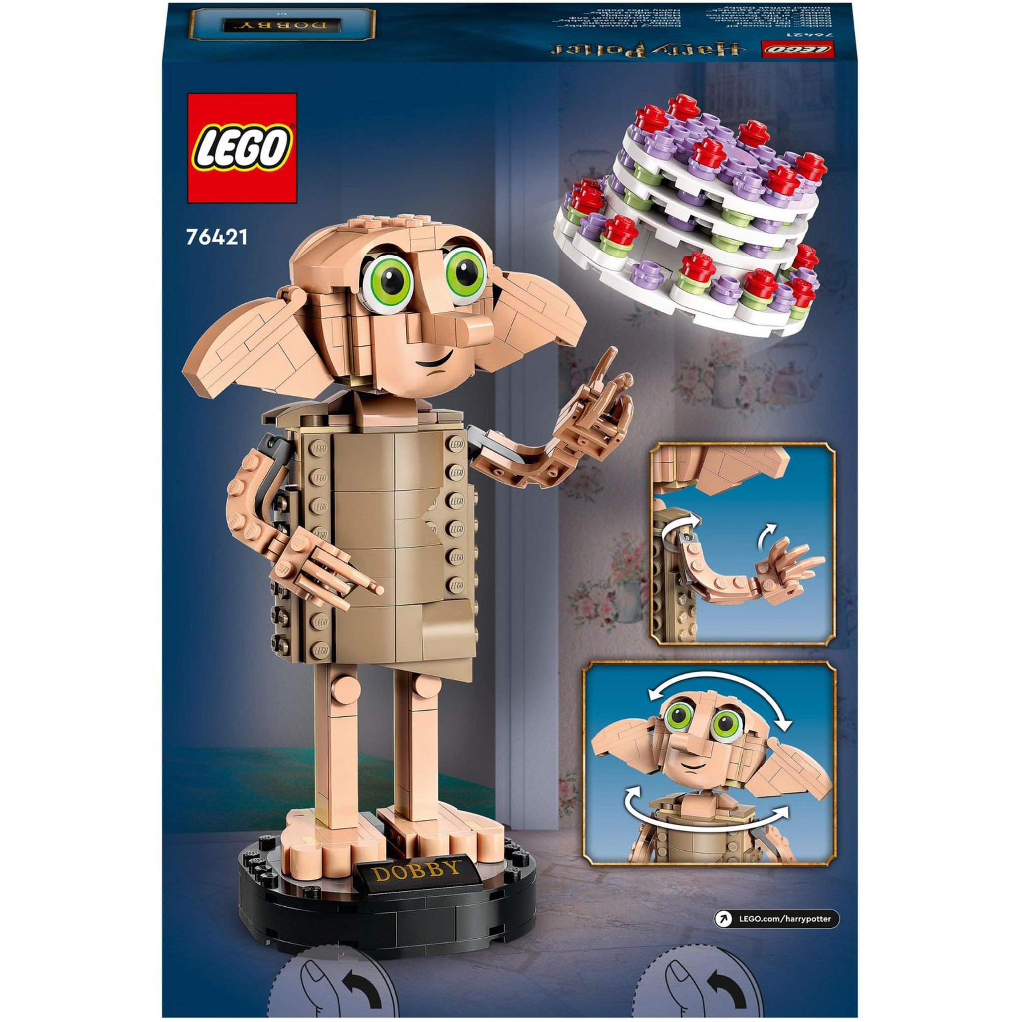 Voir la diapositive 2 : LEGO Harry Potter 76421 - Dobby l'Elfe de Maison, Jouet de Figurine et Accessoire de Décoration, Collection de Personnages